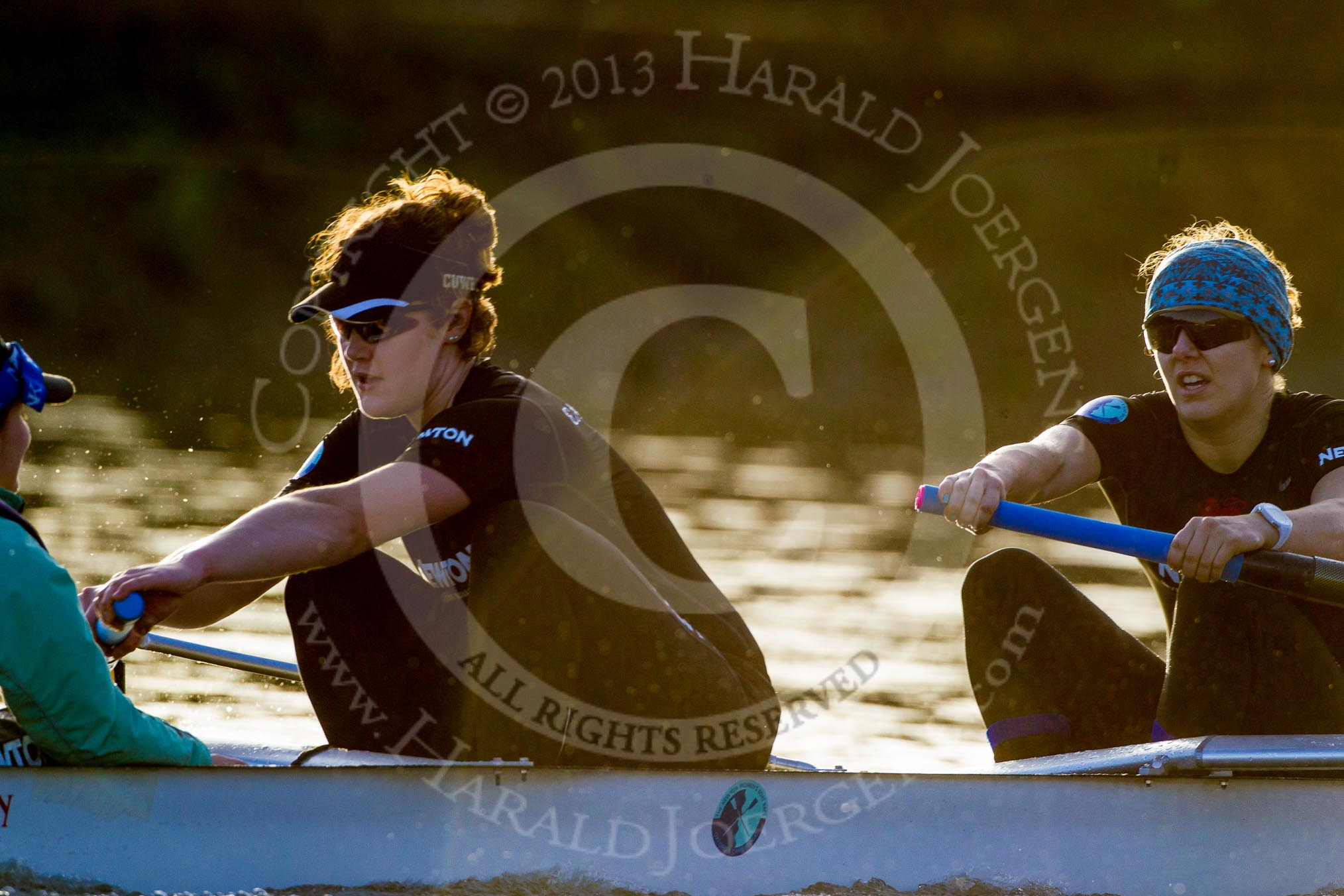 The Boat Race season 2014 - Women's Trial VIIIs(CUWBC, Cambridge): Wink Wink: Cox Priya Crosby, Stroke Melissa Wilson, 7 Jilly Tovey..
River Thames between Putney Bridge and Mortlake,
London SW15,

United Kingdom,
on 19 December 2013 at 14:21, image #505