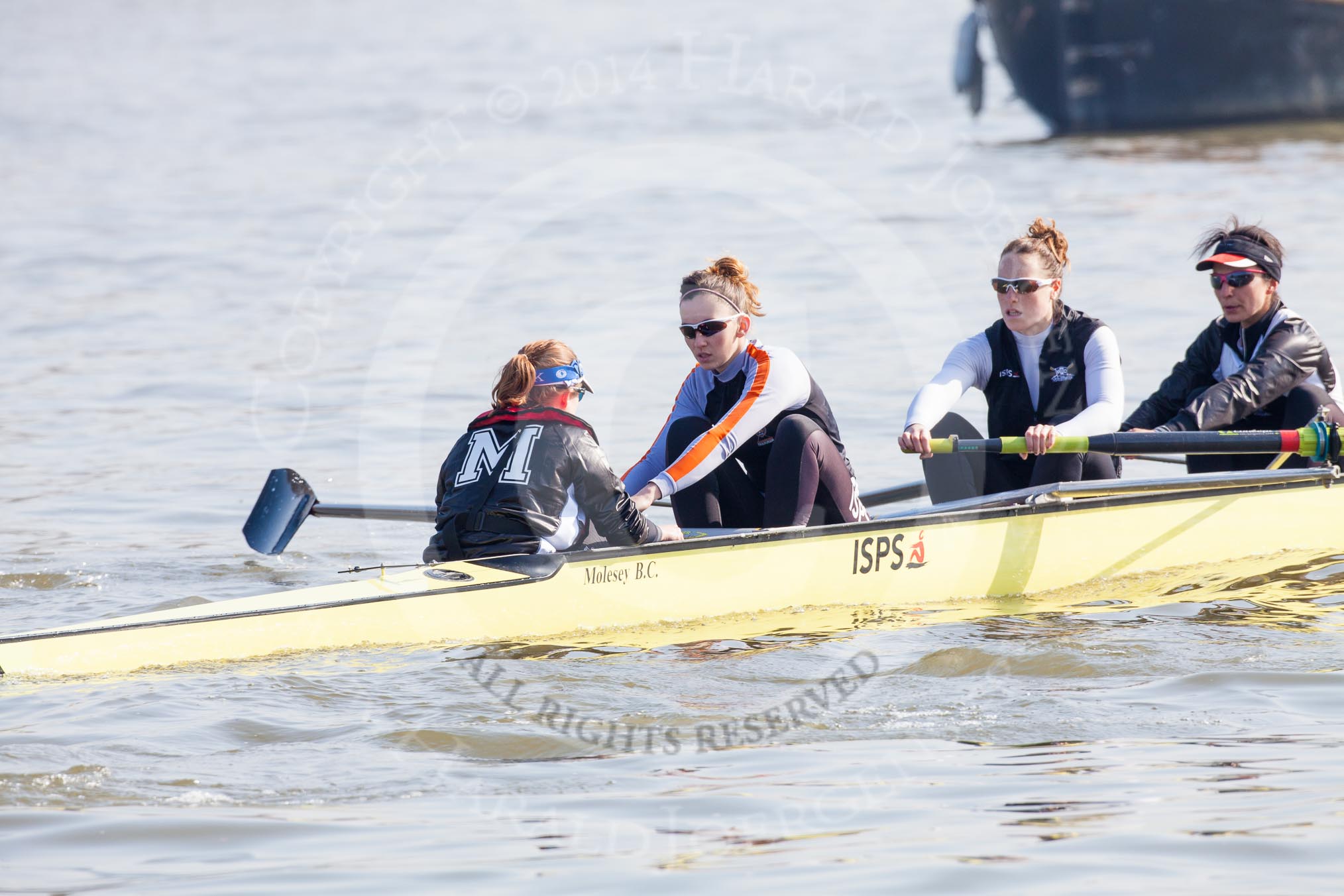 The Boat Race season 2014 - fixture OUWBC vs Molesey BC: The Molesey BC Eight, with cox Connie Pidoux, stroke Samantha Fowler, 7 Karen Bennett and 6 Gabby Rodriguez..




on 01 March 2014 at 12:03, image #24