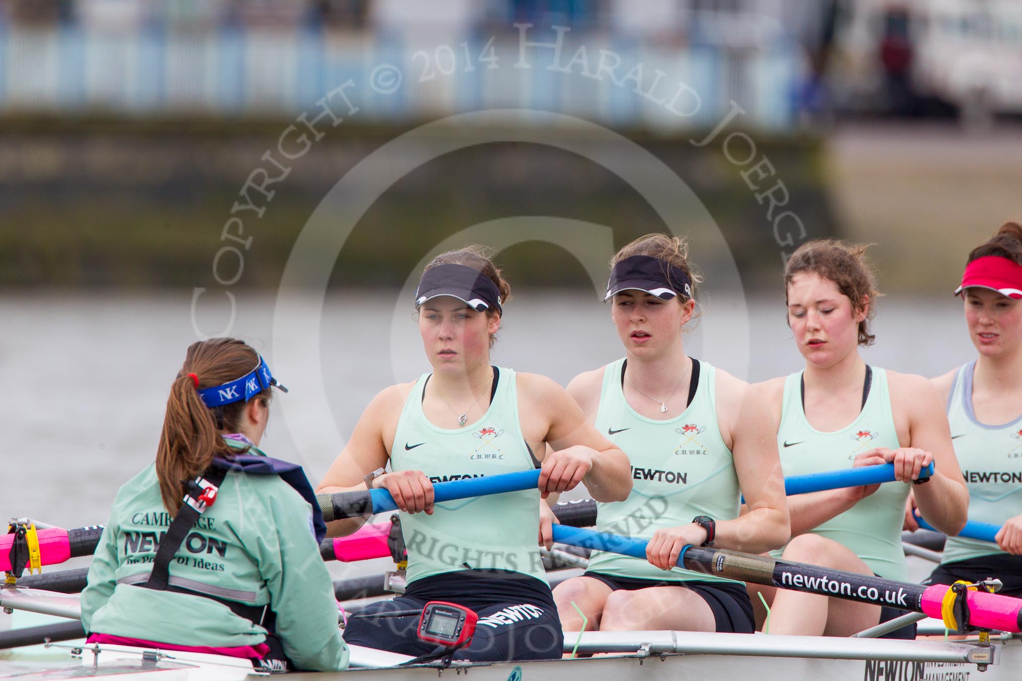 The Boat Race season 2014 - fixture CUWBC vs Thames RC: In the Cambridge boat cox Esther Momcilovic, stroke Emily Day, 7 Claire Watkins, 6 Melissa Wilson, 5 Catherine Foot..




on 02 March 2014 at 13:09, image #30