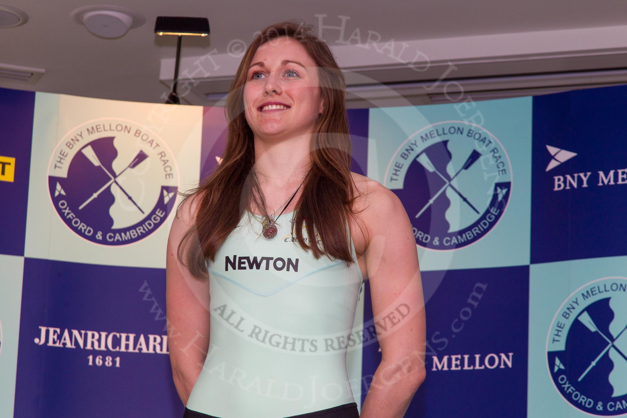 The Boat Race season 2014 - Crew Announcement and Weigh In: The 2014 Women's Boat Race crews: Cambridge bow Caroline Reid - 64.4kg..
BNY Mellon Centre,
London EC4V 4LA,
London,
United Kingdom,
on 10 March 2014 at 11:44, image #15