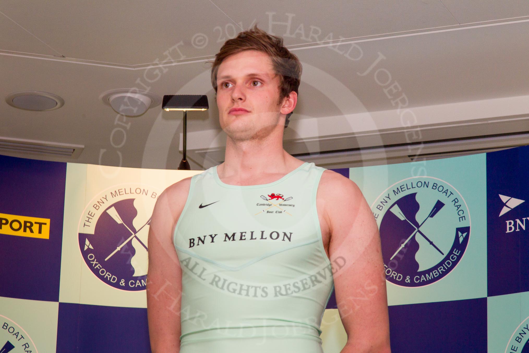 The Boat Race season 2014 - Crew Announcement and Weigh In: The 2014 Boat Race crews: Cambridge bow Michael Thorp - 88kg..
BNY Mellon Centre,
London EC4V 4LA,
London,
United Kingdom,
on 10 March 2014 at 11:58, image #76