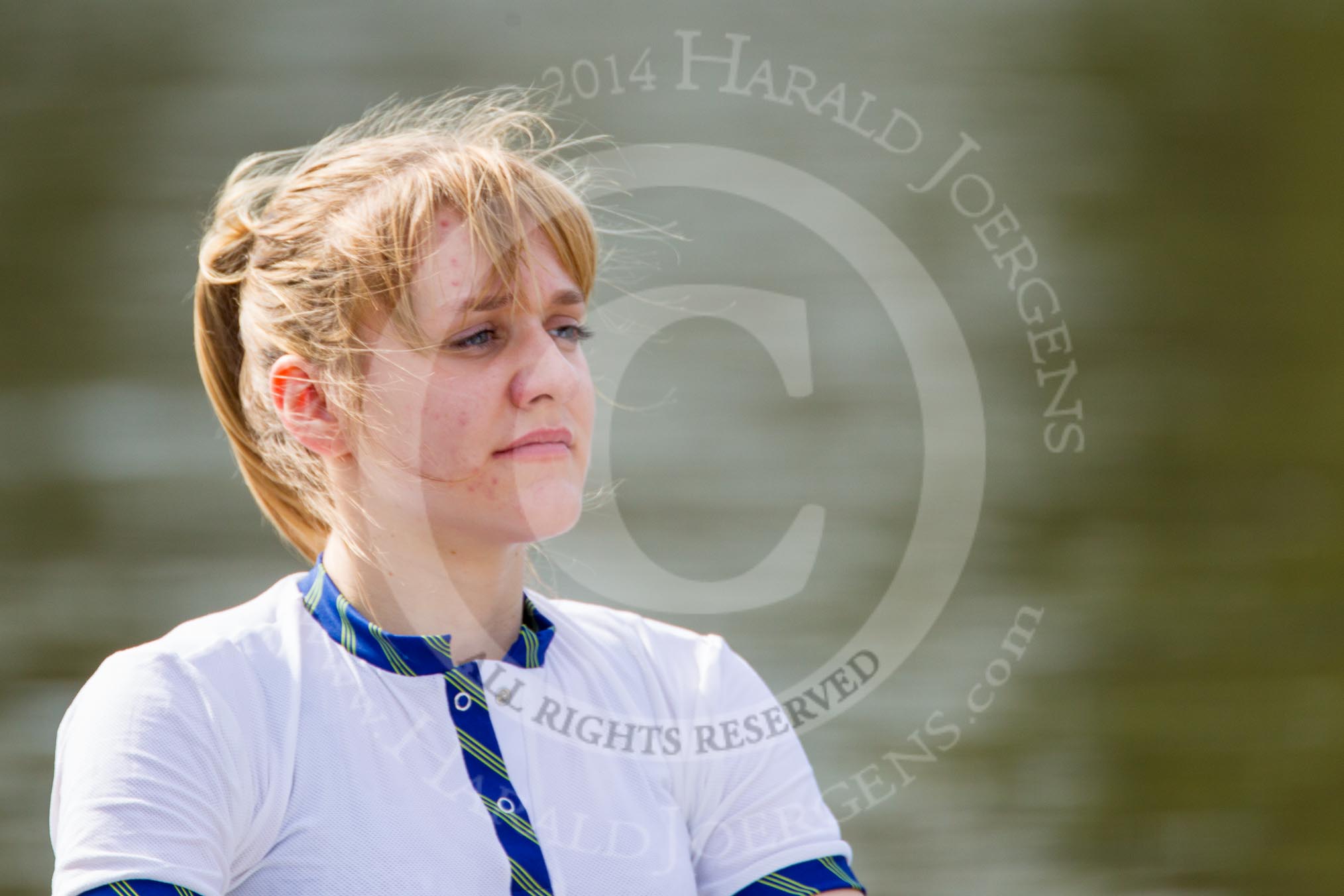 The Women's Boat Race and Henley Boat Races 2014: The Intercollegiate Women 's Race, in the Trinity College boat 3 seat Lydia Bass..
River Thames,
Henley-on-Thames,
Buckinghamshire,
United Kingdom,
on 30 March 2014 at 13:39, image #54