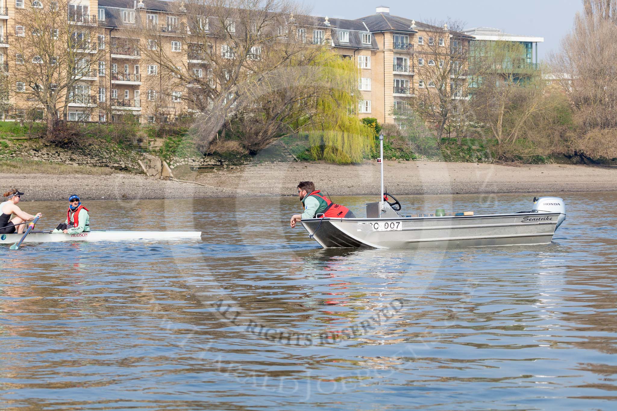 The Boat Race season 2015 - Tideway Week.
River Thames between Putney and Mortlake,
London,

United Kingdom,
on 08 April 2015 at 10:38, image #84