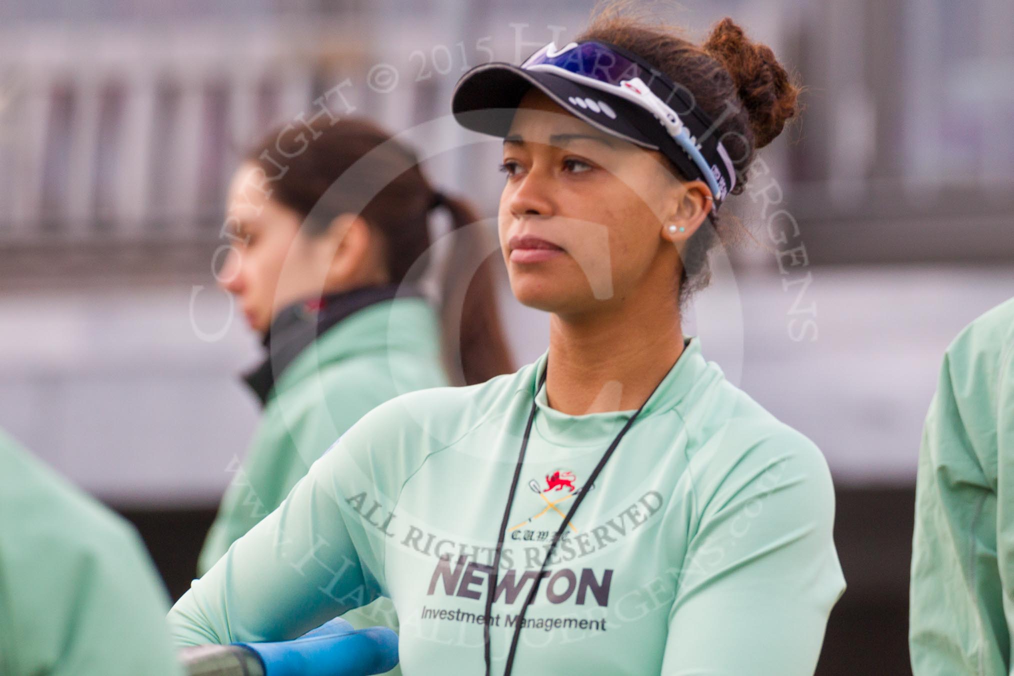 The Boat Race season 2016 - Women's Boat Race Trial Eights (CUWBC, Cambridge): Daphne Martschenko, stroke in the white "Tideway" boat.
River Thames between Putney Bridge and Mortlake,
London SW15,

United Kingdom,
on 10 December 2015 at 10:08, image #2