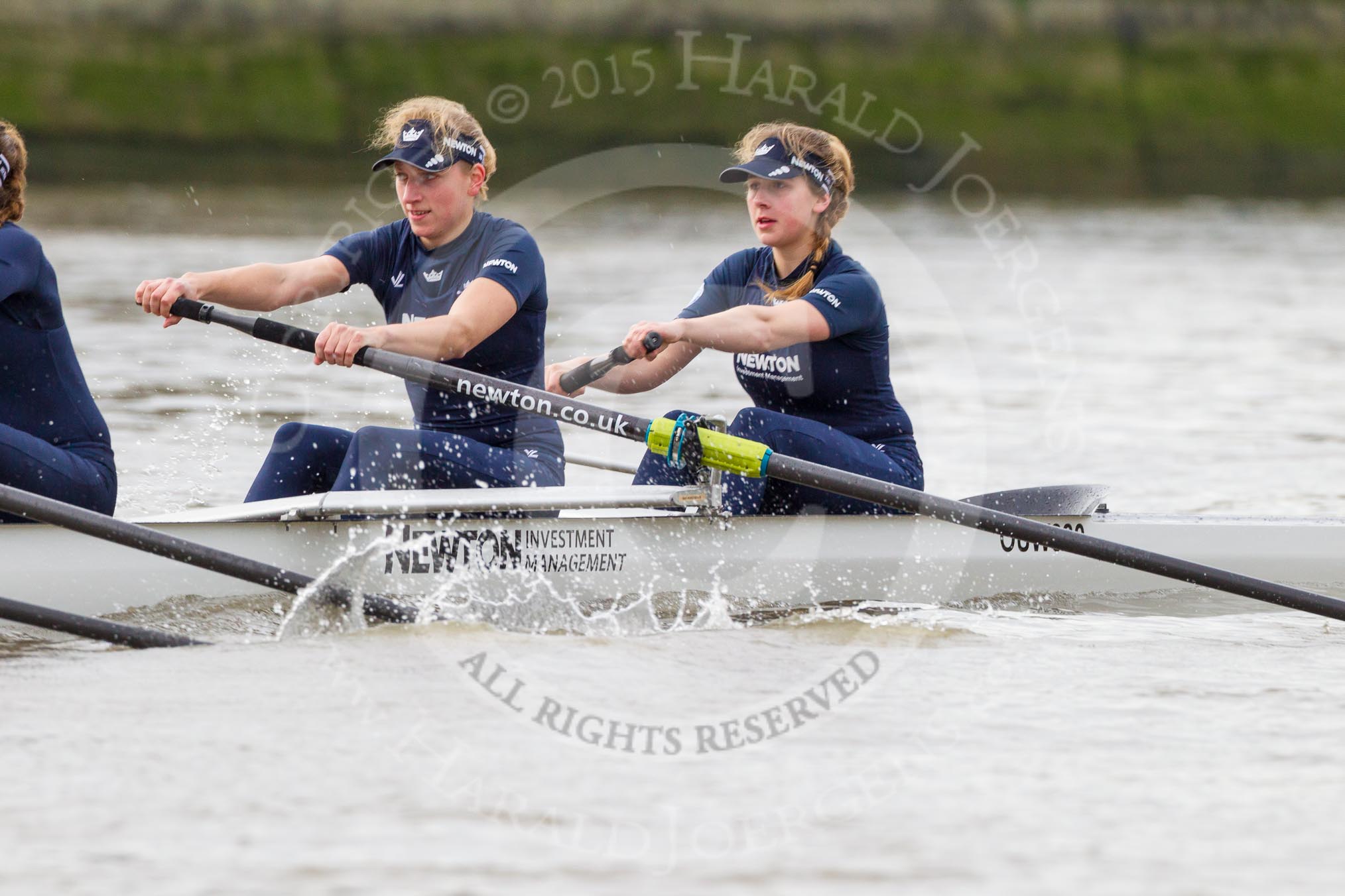 The Boat Race season 2016 - Women's Boat Race Trial Eights (OUWBC, Oxford): "Scylla", here 2-Merel Lefferts, bow-Issy Dodds.
River Thames between Putney Bridge and Mortlake,
London SW15,

United Kingdom,
on 10 December 2015 at 12:18, image #140