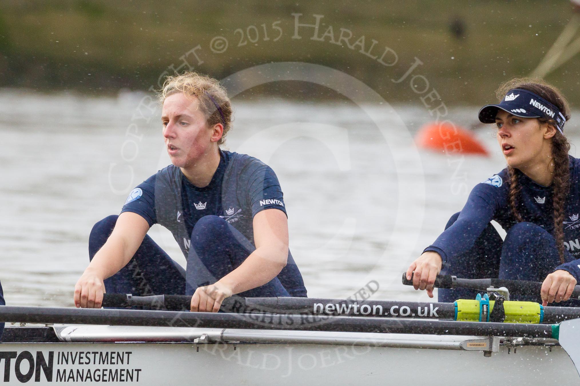 The Boat Race season 2016 - Women's Boat Race Trial Eights (OUWBC, Oxford): "Scylla", here 5-Anastasia Chitty, 4-Rebecca Te Water Naude.
River Thames between Putney Bridge and Mortlake,
London SW15,

United Kingdom,
on 10 December 2015 at 12:18, image #145