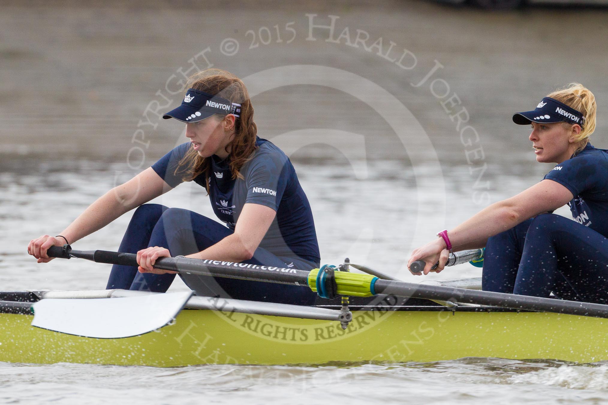 The Boat Race season 2016 - Women's Boat Race Trial Eights (OUWBC, Oxford): "Charybdis", here 5-Ruth Siddorn, 4-Emma Spruce.
River Thames between Putney Bridge and Mortlake,
London SW15,

United Kingdom,
on 10 December 2015 at 12:19, image #158