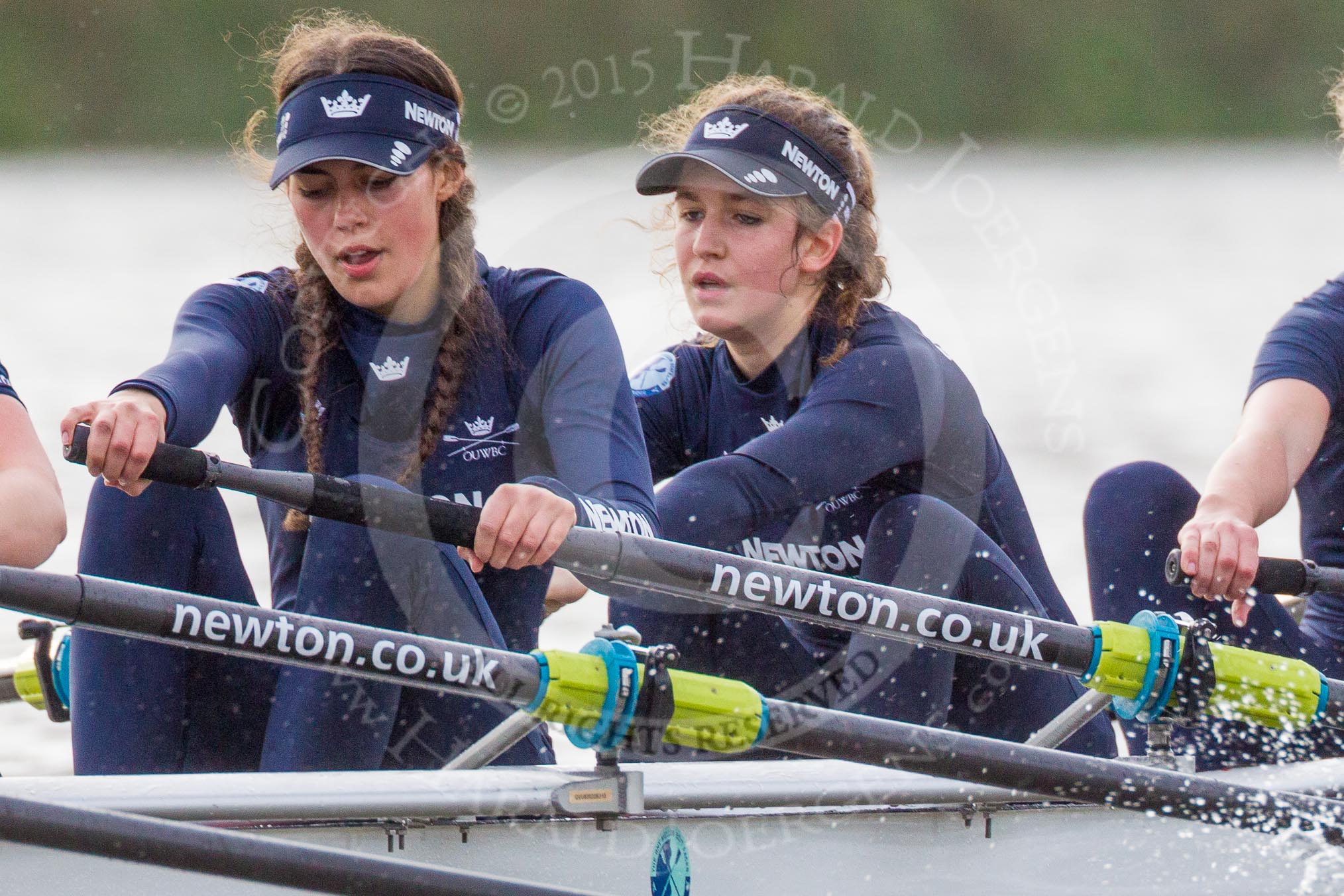 The Boat Race season 2016 - Women's Boat Race Trial Eights (OUWBC, Oxford): "Scylla", here 4-Rebecca Te Water Naude, 3-Elettra Ardissino.
River Thames between Putney Bridge and Mortlake,
London SW15,

United Kingdom,
on 10 December 2015 at 12:28, image #231