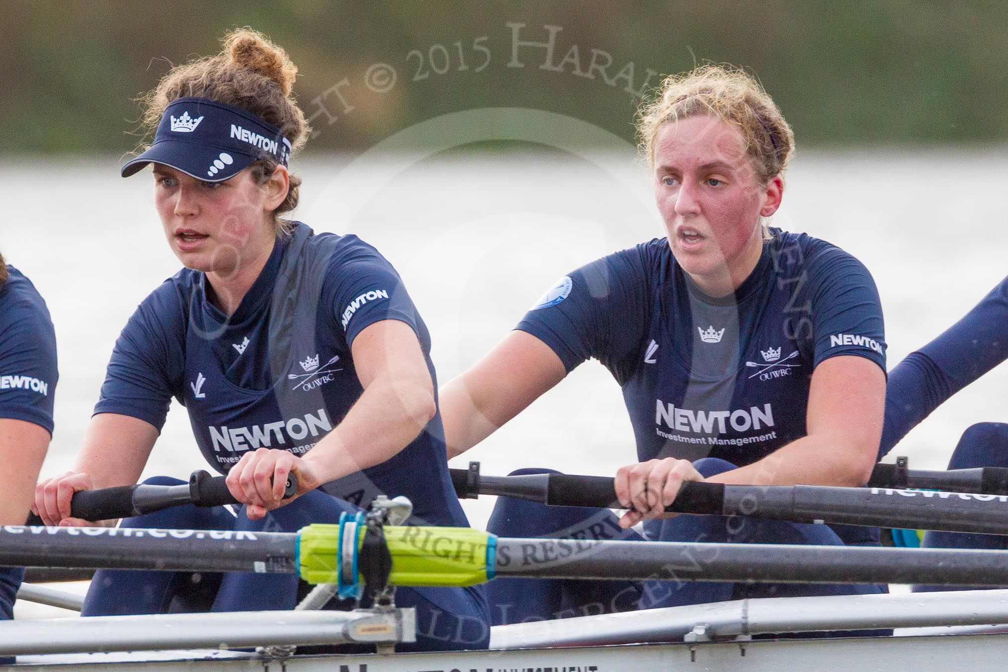 The Boat Race season 2016 - Women's Boat Race Trial Eights (OUWBC, Oxford): "Scylla", here 6-Joanne Jansen, 5-Anastasia Chitty.
River Thames between Putney Bridge and Mortlake,
London SW15,

United Kingdom,
on 10 December 2015 at 12:28, image #232