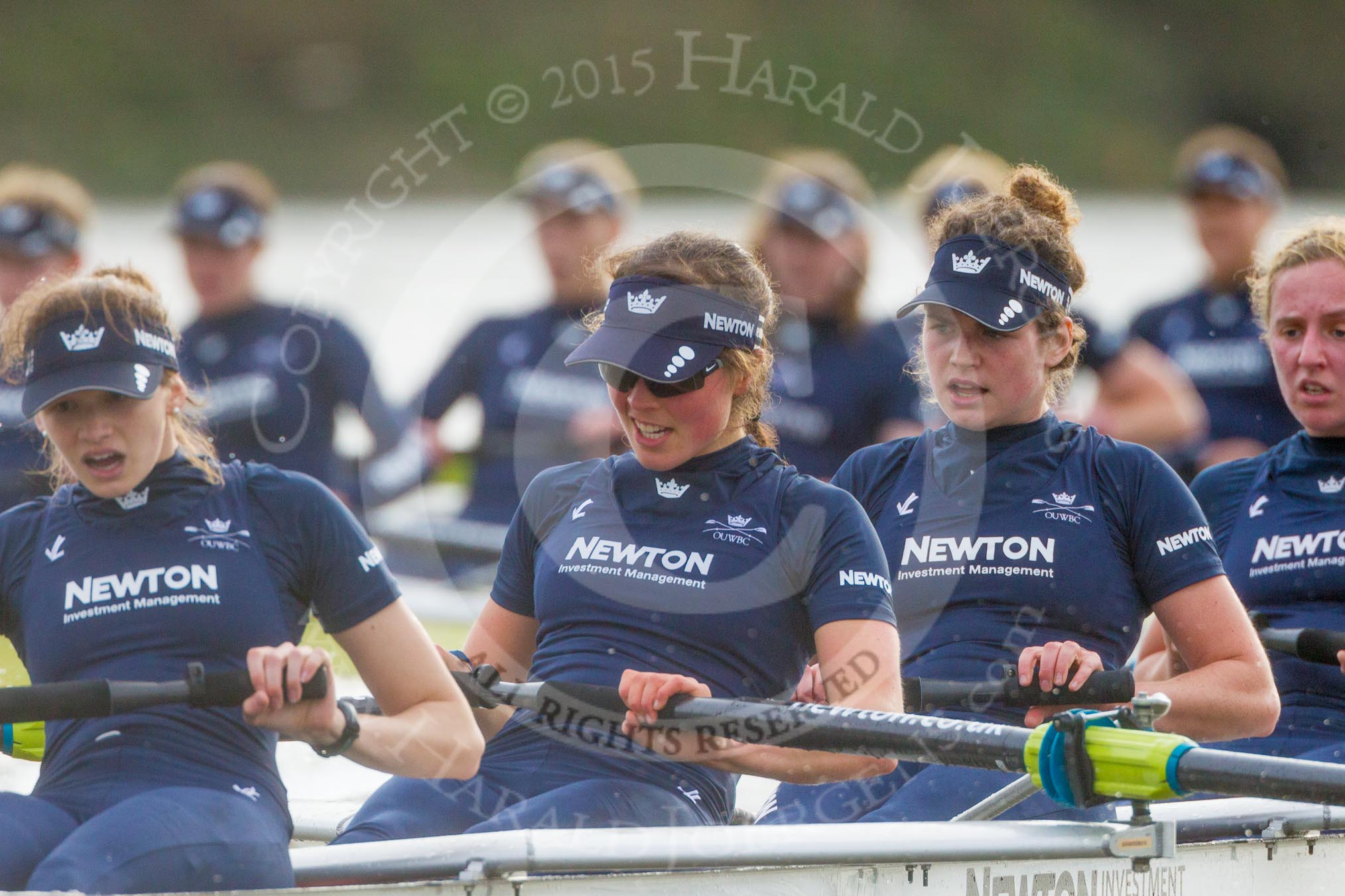 The Boat Race season 2016 - Women's Boat Race Trial Eights (OUWBC, Oxford): "Scylla", here stroke-Emma Lukasiewicz, 7-Lauren Kedar, 6-Joanne Jansen, 5-Anastasia Chitty.
River Thames between Putney Bridge and Mortlake,
London SW15,

United Kingdom,
on 10 December 2015 at 12:31, image #267