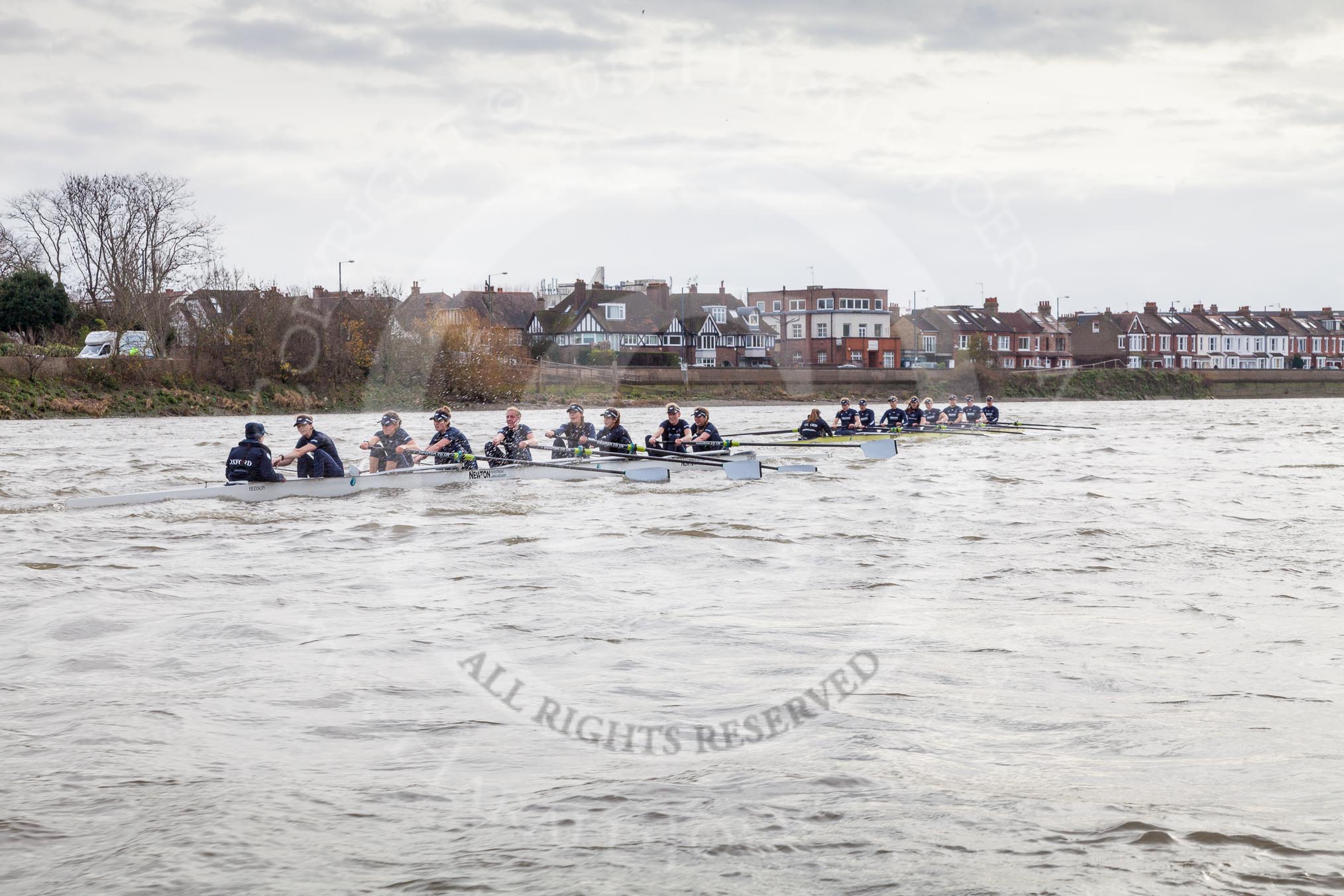 The Boat Race season 2016 - Women's Boat Race Trial Eights (OUWBC, Oxford): "Charybdis"  Has taken the lead over "Scylla".
River Thames between Putney Bridge and Mortlake,
London SW15,

United Kingdom,
on 10 December 2015 at 12:32, image #271