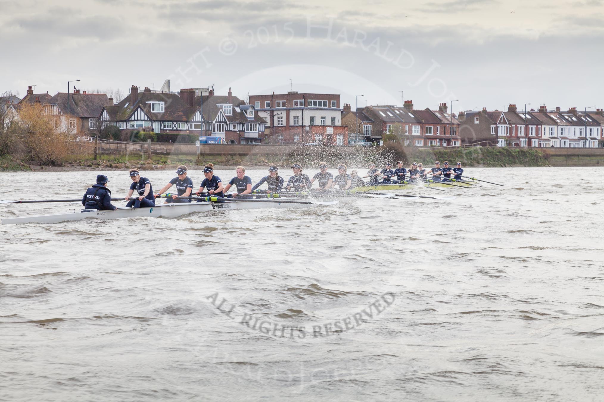 The Boat Race season 2016 - Women's Boat Race Trial Eights (OUWBC, Oxford): "Charybdis"  Has taken the lead over "Scylla".
River Thames between Putney Bridge and Mortlake,
London SW15,

United Kingdom,
on 10 December 2015 at 12:32, image #272