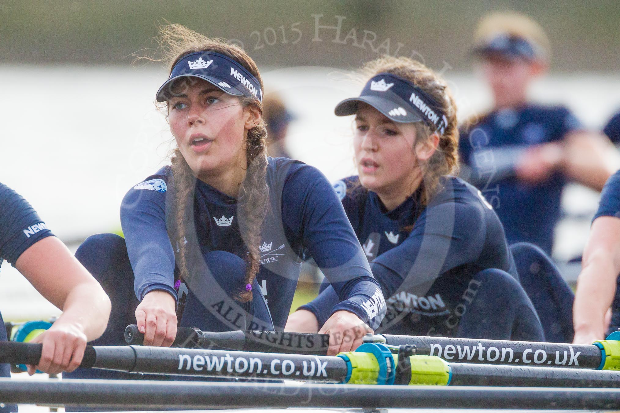 The Boat Race season 2016 - Women's Boat Race Trial Eights (OUWBC, Oxford): "Scylla", here 4-Rebecca Te Water Naude, 3-Elettra Ardissino.
River Thames between Putney Bridge and Mortlake,
London SW15,

United Kingdom,
on 10 December 2015 at 12:33, image #276