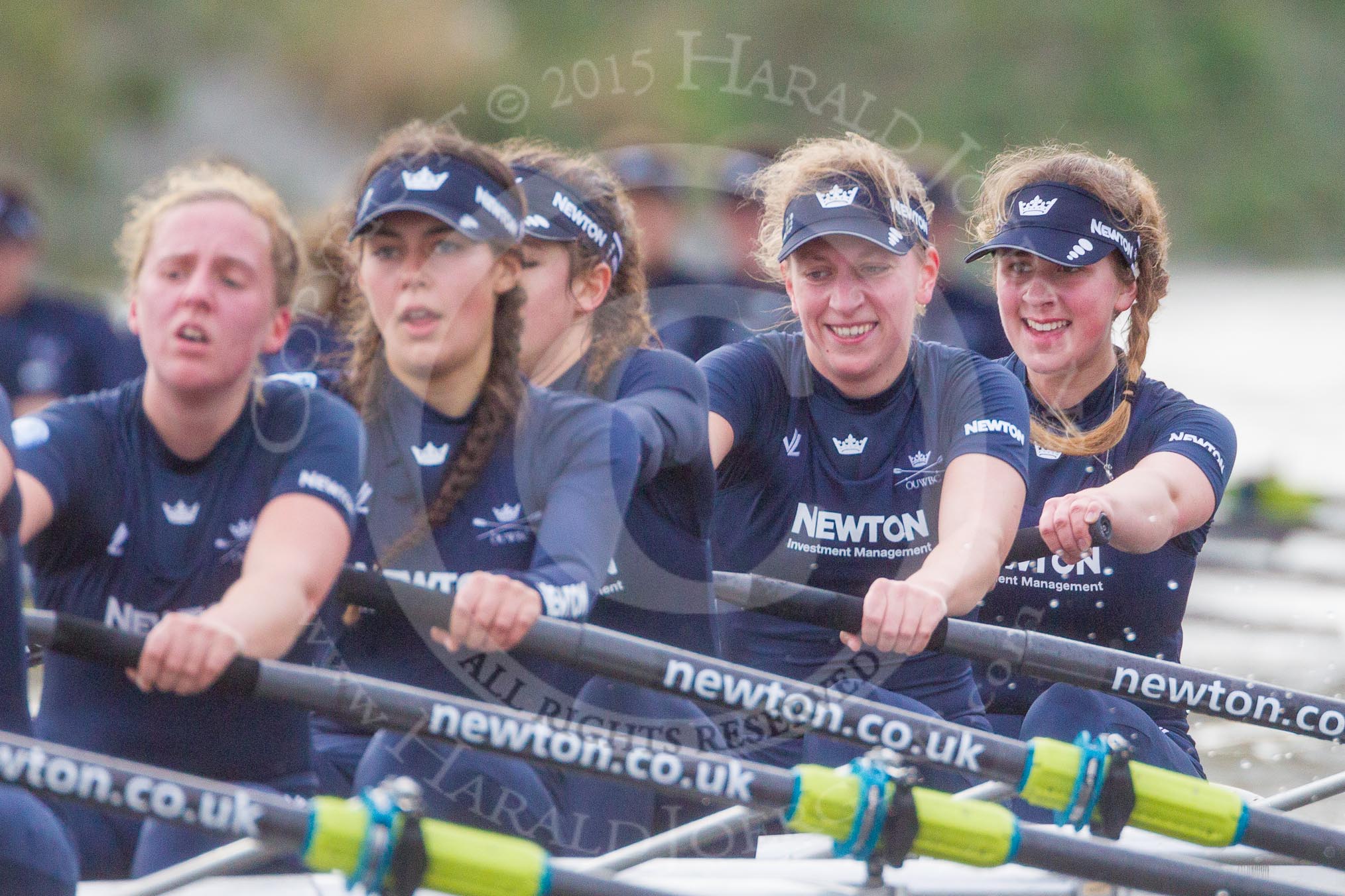 The Boat Race season 2016 - Women's Boat Race Trial Eights (OUWBC, Oxford): "Scylla", here 5-Anastasia Chitty, 4-Rebecca Te Water Naude, 3-Elettra Ardissino, 2-Merel Lefferts, bow-Issy Dodds.
River Thames between Putney Bridge and Mortlake,
London SW15,

United Kingdom,
on 10 December 2015 at 12:34, image #291