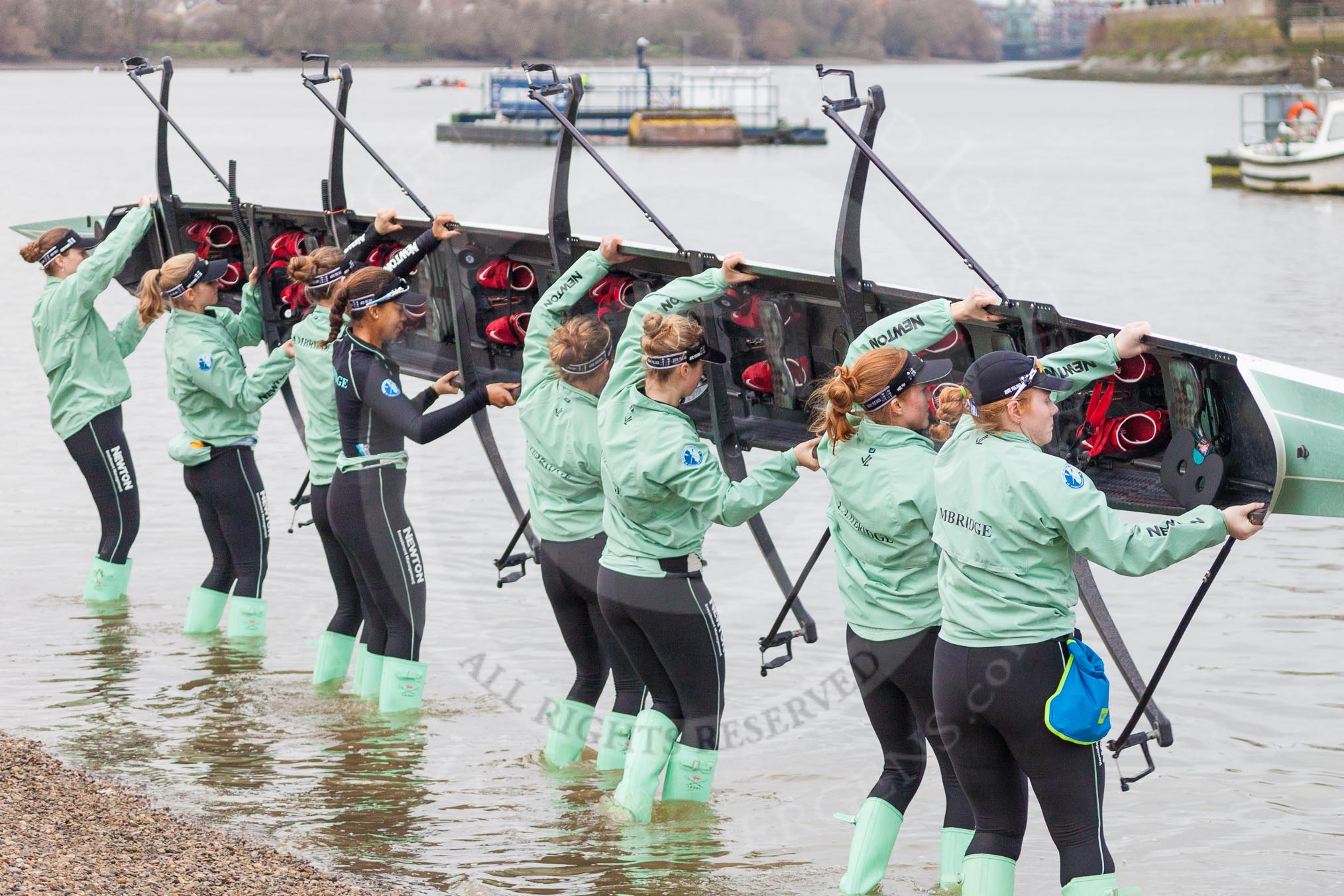 The Boat Race season 2016 - Women's Boat Race Fixture CUWBC vs OBUBC.
River Thames between Putney Bridge and Mortlake,
London SW15,

United Kingdom,
on 31 January 2016 at 15:13, image #9