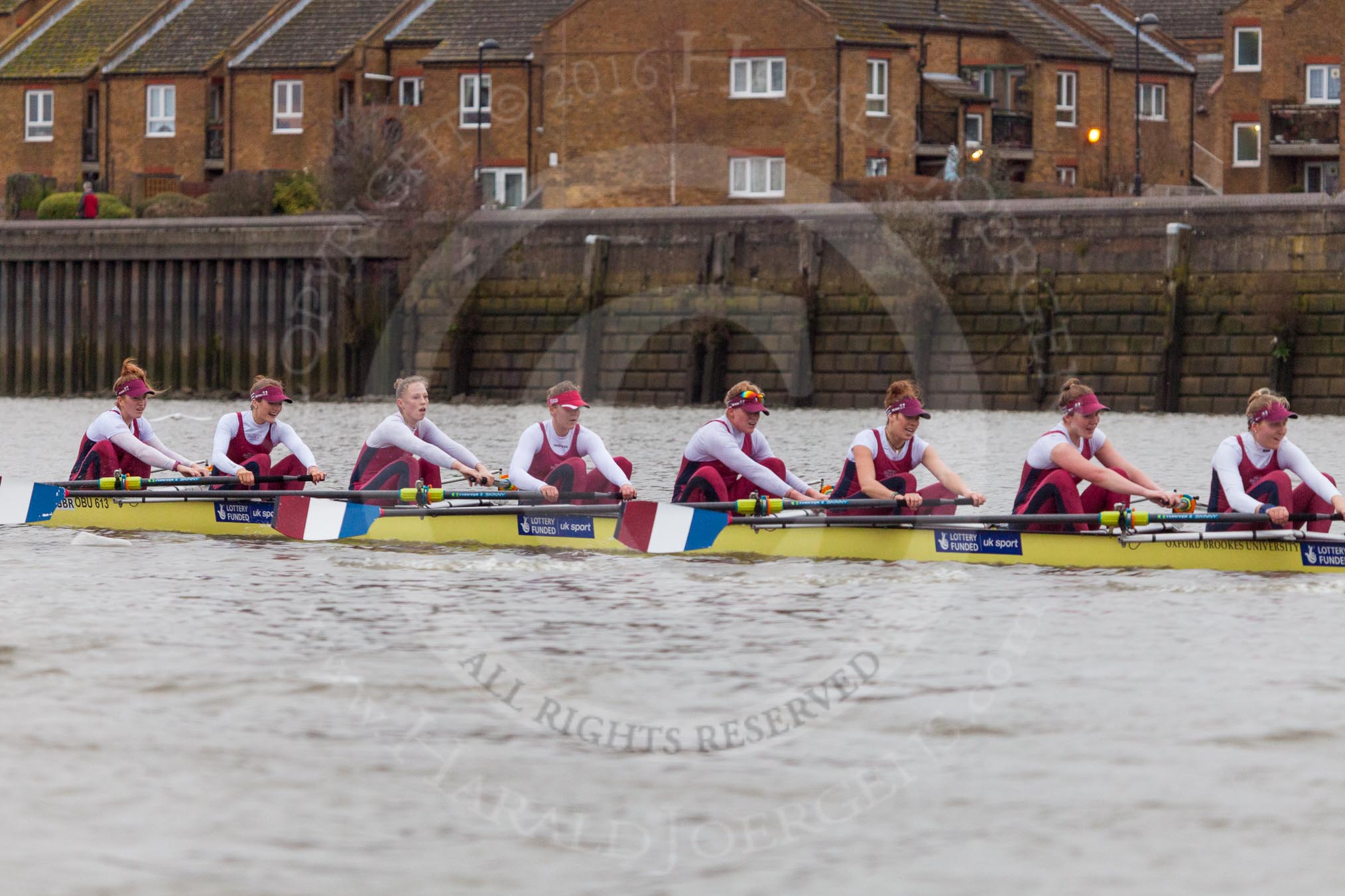 The Boat Race season 2016 - Women's Boat Race Fixture CUWBC vs OBUBC.
River Thames between Putney Bridge and Mortlake,
London SW15,

United Kingdom,
on 31 January 2016 at 16:04, image #81