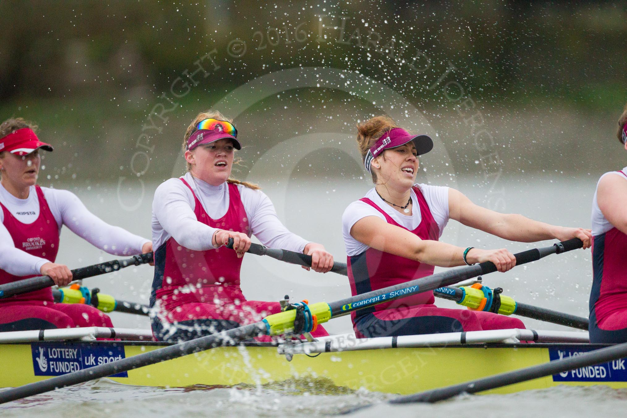 The Boat Race season 2016 - Women's Boat Race Fixture CUWBC vs OBUBC.
River Thames between Putney Bridge and Mortlake,
London SW15,

United Kingdom,
on 31 January 2016 at 16:07, image #102