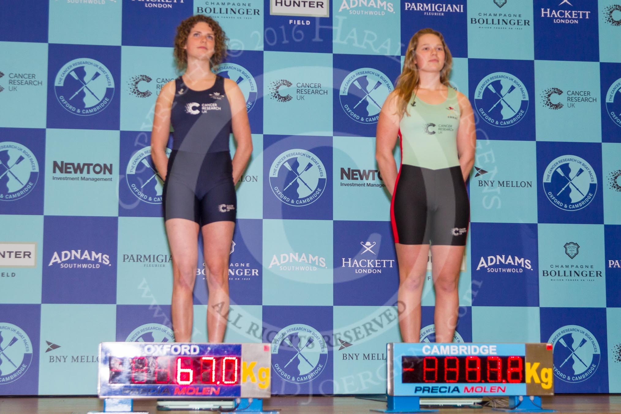 The Boat Race season 2016 - Crew Announcement and Weigh-In: The Women's Boat Race, 3 seat: Oxford: Joanneke Jansen – 67.0kg, Cambridge: Alice Jackson – 77.2kg.
Westmister Hall, Westminster,
London SW11,

United Kingdom,
on 01 March 2016 at 10:11, image #28