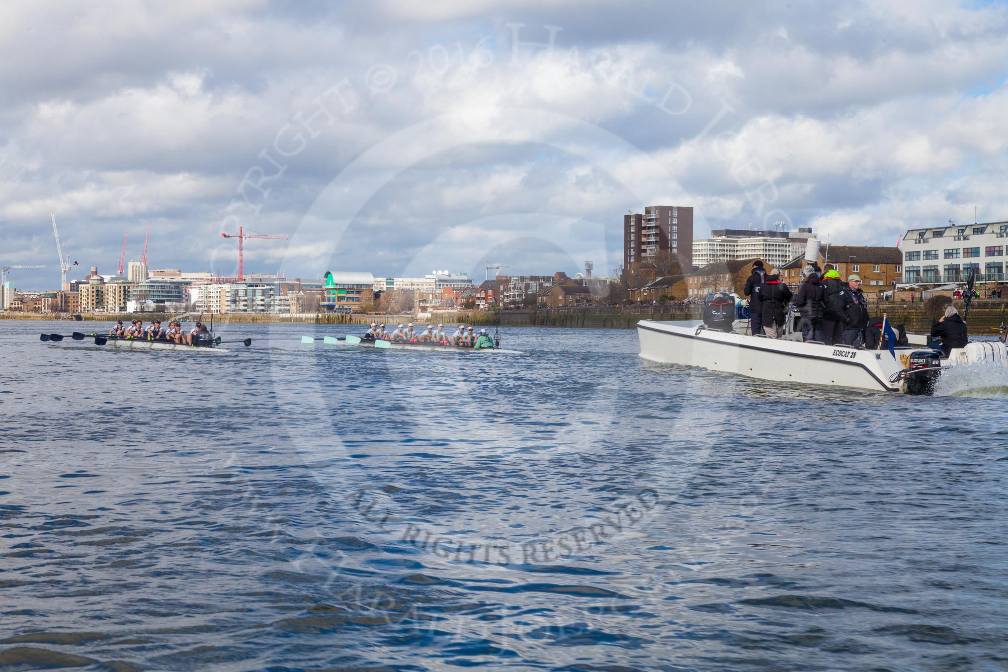 The Boat Race season 2016 -  The Cancer Research Women's Boat Race.
River Thames between Putney Bridge and Mortlake,
London SW15,

United Kingdom,
on 27 March 2016 at 14:13, image #207