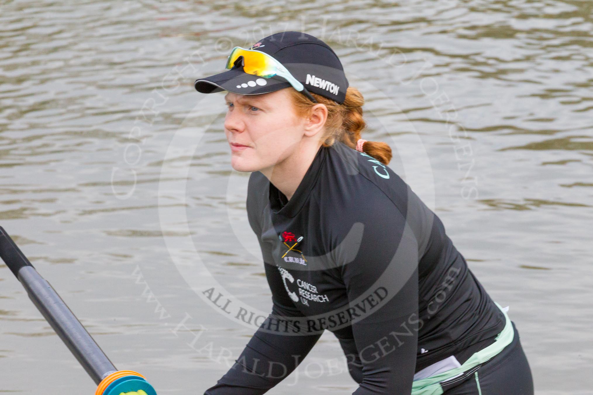 The Boat Race season 2017 - Women's Boat Race Fixture CUWBC vs Univerity of London: Claire Lamb, CUWBC bow.
River Thames between Putney Bridge and Mortlake,
London SW15,

United Kingdom,
on 19 February 2017 at 15:15, image #8