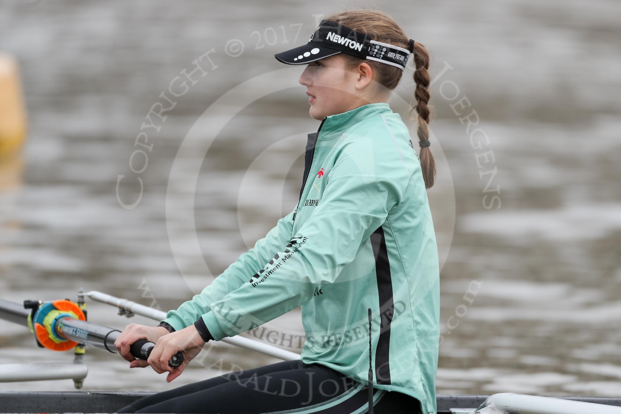 The Boat Race season 2018 - Women's Boat Race Trial Eights (CUWBC, Cambridge): Sarah Carlotti (2) in Wingardium Leviosa.
River Thames between Putney Bridge and Mortlake,
London SW15,

United Kingdom,
on 05 December 2017 at 12:03, image #14