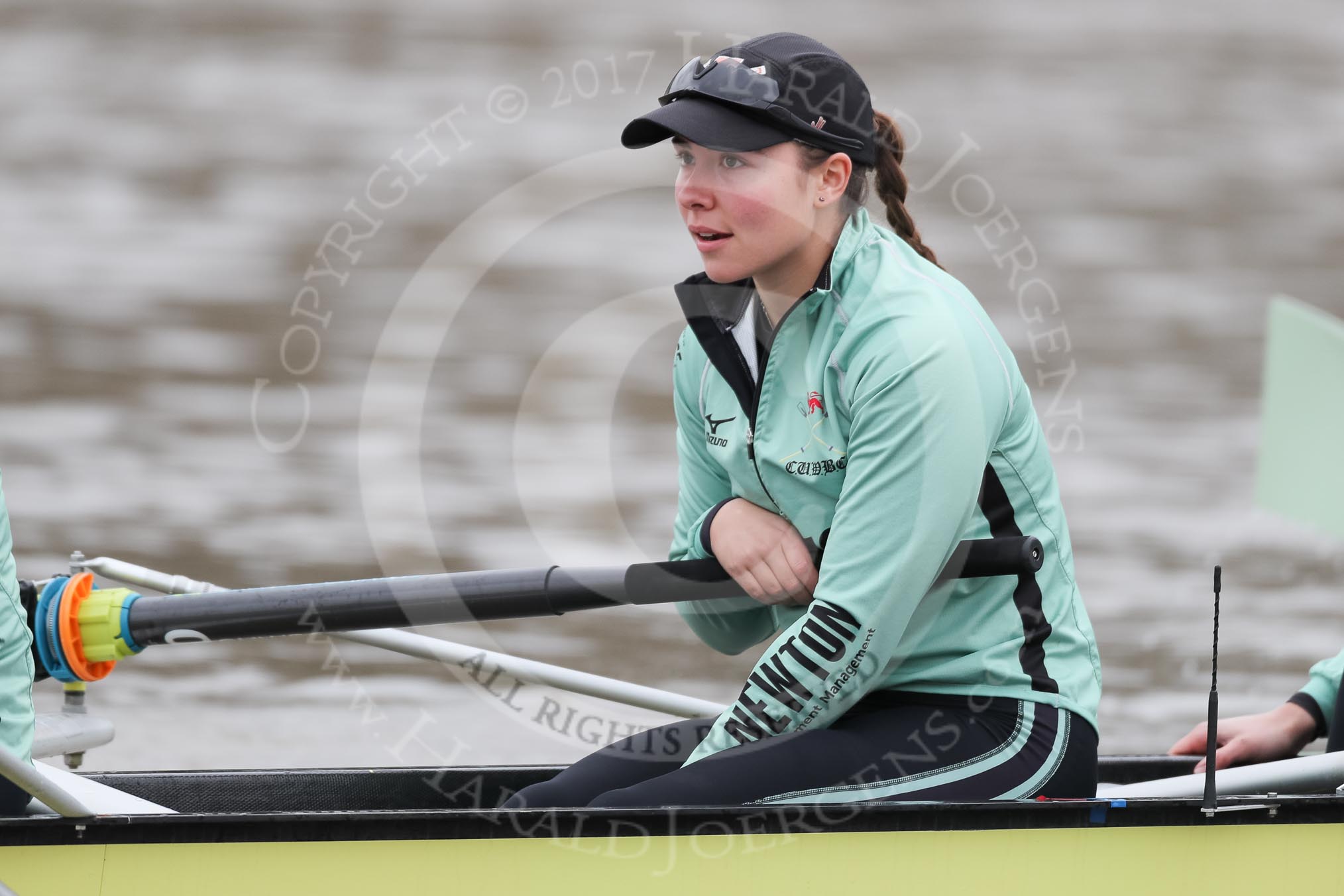 The Boat Race season 2018 - Women's Boat Race Trial Eights (CUWBC, Cambridge): Larkin Sayre (6) in Wingardium Leviosa.
River Thames between Putney Bridge and Mortlake,
London SW15,

United Kingdom,
on 05 December 2017 at 12:03, image #20