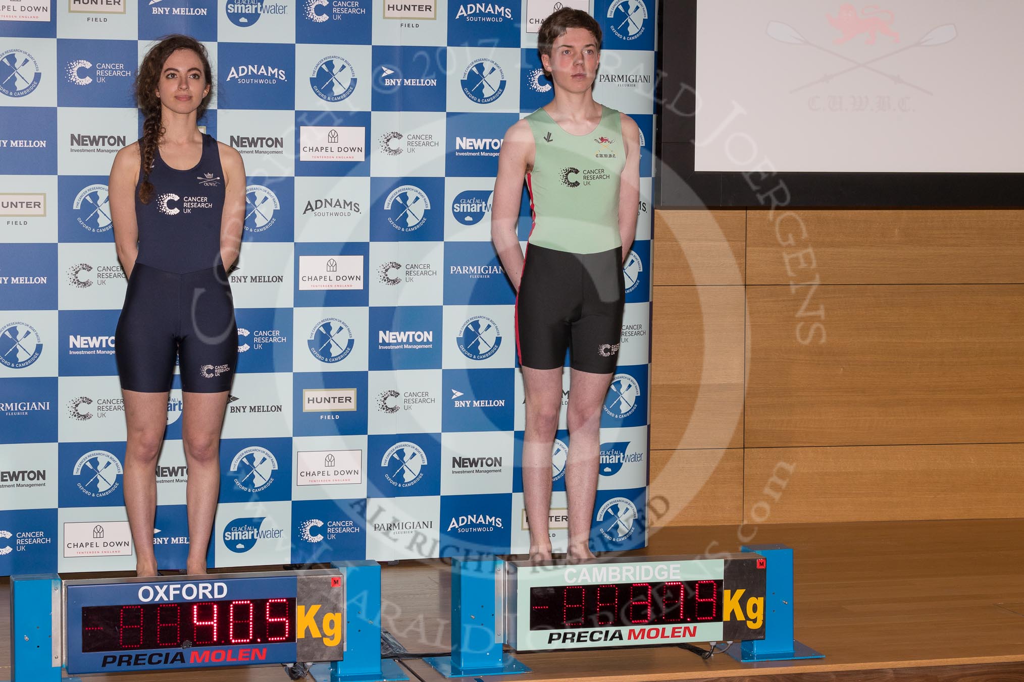 The Boat Race season 2017 - Crew Announcement and Weigh-In: Cox Eleanor Shearer (OUWBC) and Matthew Holland (CUWBC).
The Francis Crick Institute,
London NW1,

United Kingdom,
on 14 March 2017 at 11:30, image #60