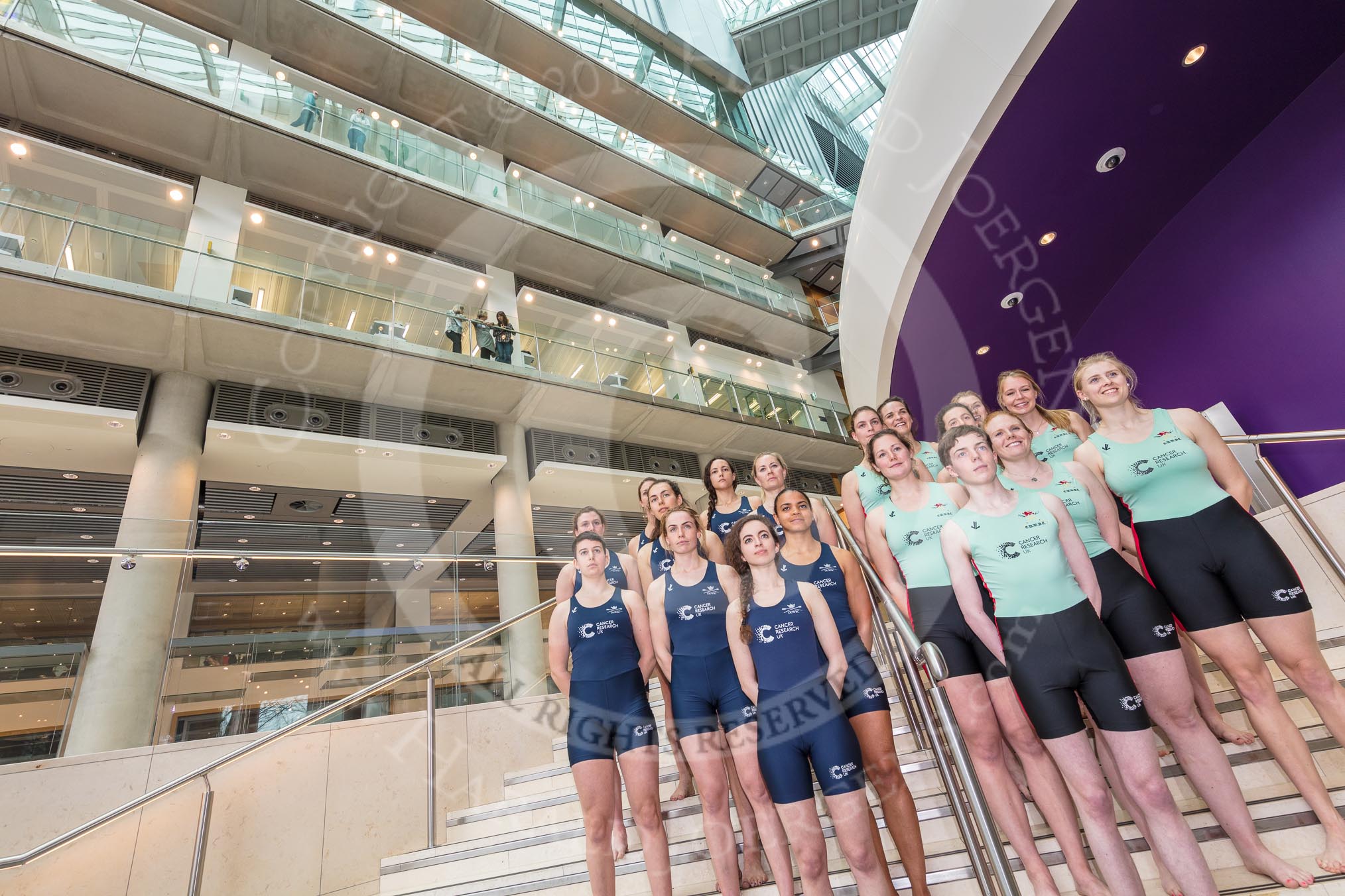 The Boat Race season 2017 - Crew Announcement and Weigh-In: OUWBC/CUWBC group shot in teh spectacular Sir Francis Crick Institute.
The Francis Crick Institute,
London NW1,

United Kingdom,
on 14 March 2017 at 12:01, image #130