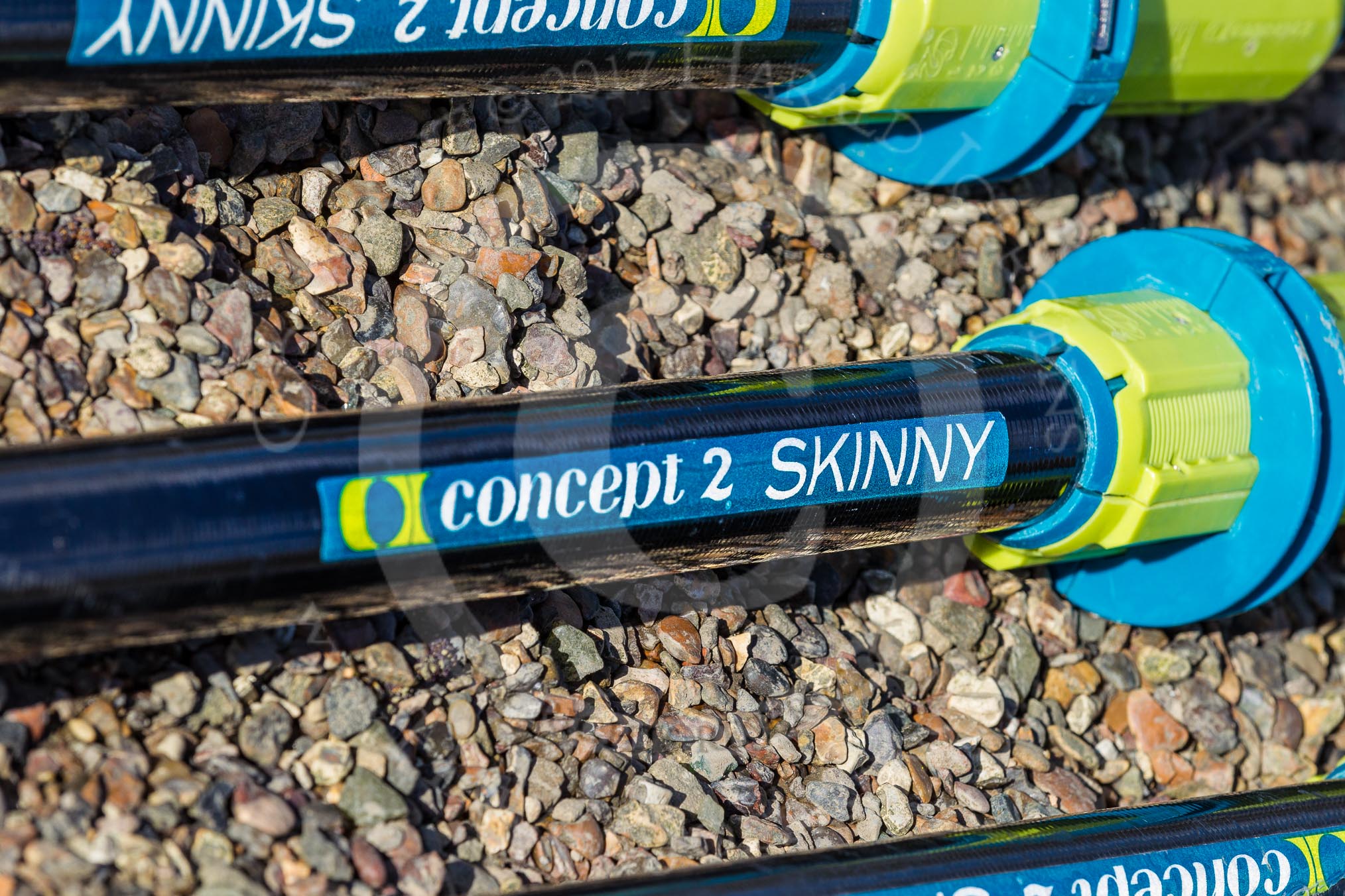 The Boat Race season 2017 -  The Cancer Research Women's Boat Race: Concept 2 oares "Skinny", developed, according to their website, "in collaboration with elite women crews".
River Thames between Putney Bridge and Mortlake,
London SW15,

United Kingdom,
on 02 April 2017 at 15:41, image #45