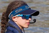 The Boat Race season 2017 -  The Cancer Research Women's Boat Race: Close-up of OUWBC cox Eleanor Shearer.
River Thames between Putney Bridge and Mortlake,
London SW15,

United Kingdom,
on 02 April 2017 at 15:52, image #93