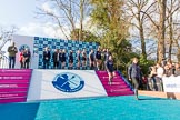 The Boat Race season 2017 -  The Cancer Research Women's Boat Race: OUWBC leaving the price giving ceremony.
River Thames between Putney Bridge and Mortlake,
London SW15,

United Kingdom,
on 02 April 2017 at 17:10, image #220