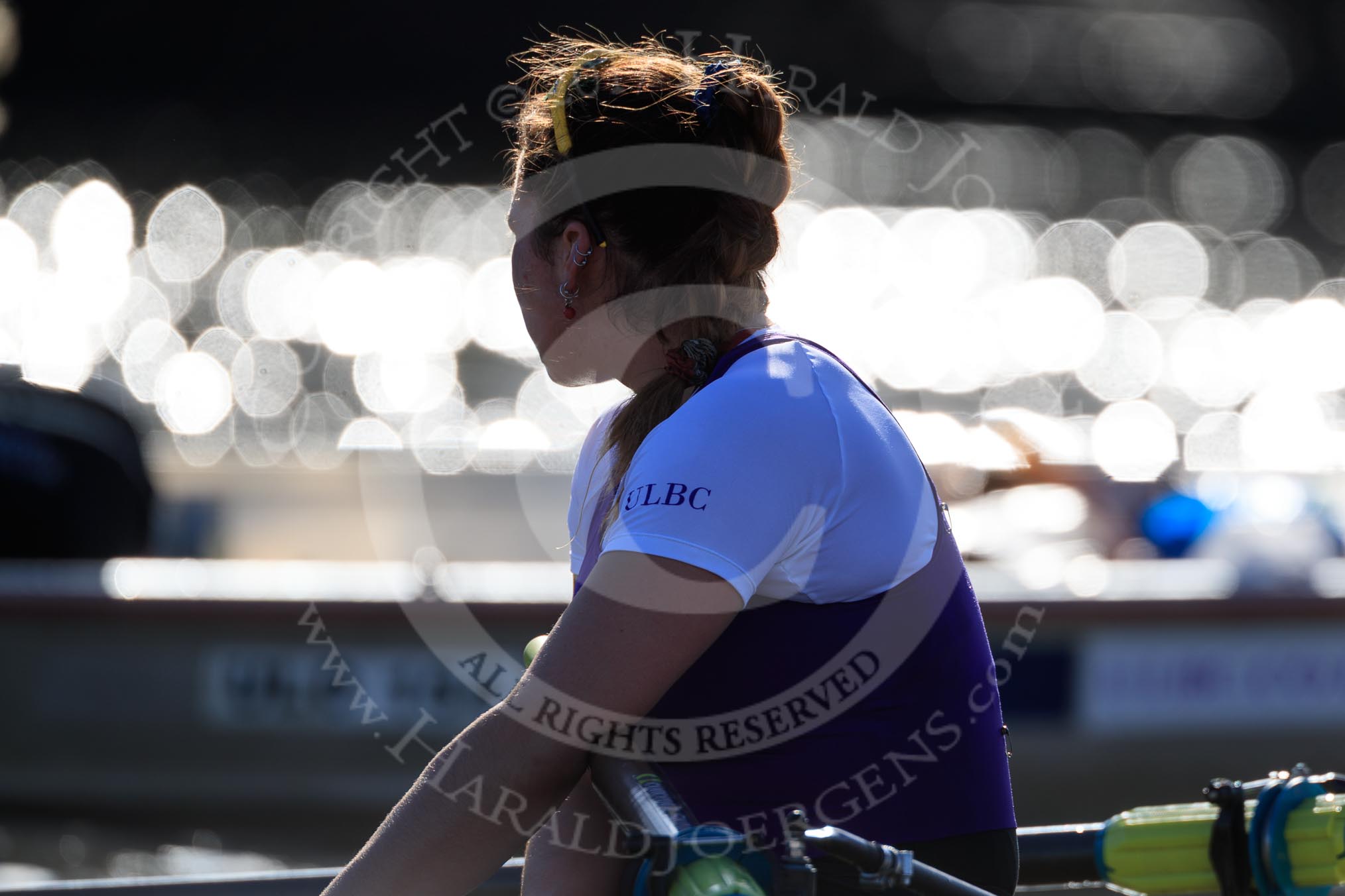 The Women's Boat Race season 2018 - fixture CUWBC vs. ULBC: ULBC 7 seat Jordan Cole-Huissan.
River Thames between Putney Bridge and Mortlake,
London SW15,

United Kingdom,
on 17 February 2018 at 13:21, image #100