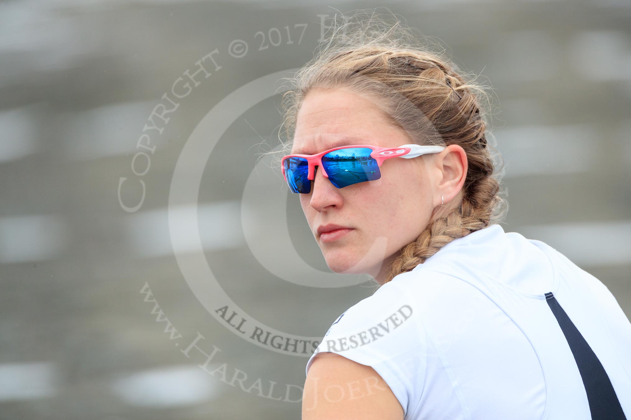 The Women's Boat Race season 2018 - fixture OUWBC vs. Molesey BC: Molesey 2 seat Lucy Primmer.
River Thames between Putney Bridge and Mortlake,
London SW15,

United Kingdom,
on 04 March 2018 at 13:41, image #40