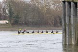 The Women's Boat Race season 2018 - fixture OUWBC vs. Molesey BC: OUWBC before the race, at Putney Bridge: Cox Jessica Buck, stroke Beth Bridgman, 7 Abigail Killen, 6 Sara Kushma, 5 Morgan McGovern, 4 Alice Roberts, 3 Juliette Perry, 2 Katherine Erickson, bow Renée Koolschijn.
River Thames between Putney Bridge and Mortlake,
London SW15,

United Kingdom,
on 04 March 2018 at 13:26, image #31