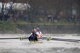 The Cancer Research UK Women's Boat Race 2018: The Oxford boat - cox Jessica Buck, stroke Beth Bridgman, 7 Abigail Killen, 6 Sara Kushma, 5 Morgan McGovern, 4 Alice Roberts, 3 Juliette Perry, 2 Katherine Erickson, bow Renée Koolschijn.
River Thames between Putney Bridge and Mortlake,
London SW15,

United Kingdom,
on 24 March 2018 at 16:47, image #200