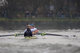 The Cancer Research UK Women's Boat Race 2018: The Oxford boat - cox Jessica Buck, stroke Beth Bridgman, 7 Abigail Killen, 6 Sara Kushma, 5 Morgan McGovern, 4 Alice Roberts, 3 Juliette Perry, 2 Katherine Erickson, bow Renée Koolschijn.
River Thames between Putney Bridge and Mortlake,
London SW15,

United Kingdom,
on 24 March 2018 at 16:47, image #201