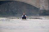 The Cancer Research UK Women's Boat Race 2018: Oxford getting close to the finish line. The photo does not show how far the Cambridge boat is ahead.
River Thames between Putney Bridge and Mortlake,
London SW15,

United Kingdom,
on 24 March 2018 at 16:50, image #208