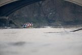 The Cancer Research UK Women's Boat Race 2018: The Cambridge boat passing the finish line - cox Sophie Shapter, stroke Olivia Coffey, 7 Myriam Goudet-Boukhatmi, 6 Alice White, 5 Paula Wesselmann, 4 Thea Zabell, 3 Kelsey Barolak, 2	Imogen Grant, bow Tricia Smith.
River Thames between Putney Bridge and Mortlake,
London SW15,

United Kingdom,
on 24 March 2018 at 16:50, image #209