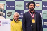 The Cancer Research UK Women's Boat Race 2018: Sir Harpal Kumar, CEO of Cancer Research UK. with the Women's Boat Race trophy.
River Thames between Putney Bridge and Mortlake,
London SW15,

United Kingdom,
on 24 March 2018 at 17:05, image #233