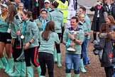 The Cancer Research UK Women's Boat Race 2018: CUWBC club coordinator James Lee woth the Women's Boat Race trophy.
River Thames between Putney Bridge and Mortlake,
London SW15,

United Kingdom,
on 24 March 2018 at 17:14, image #316