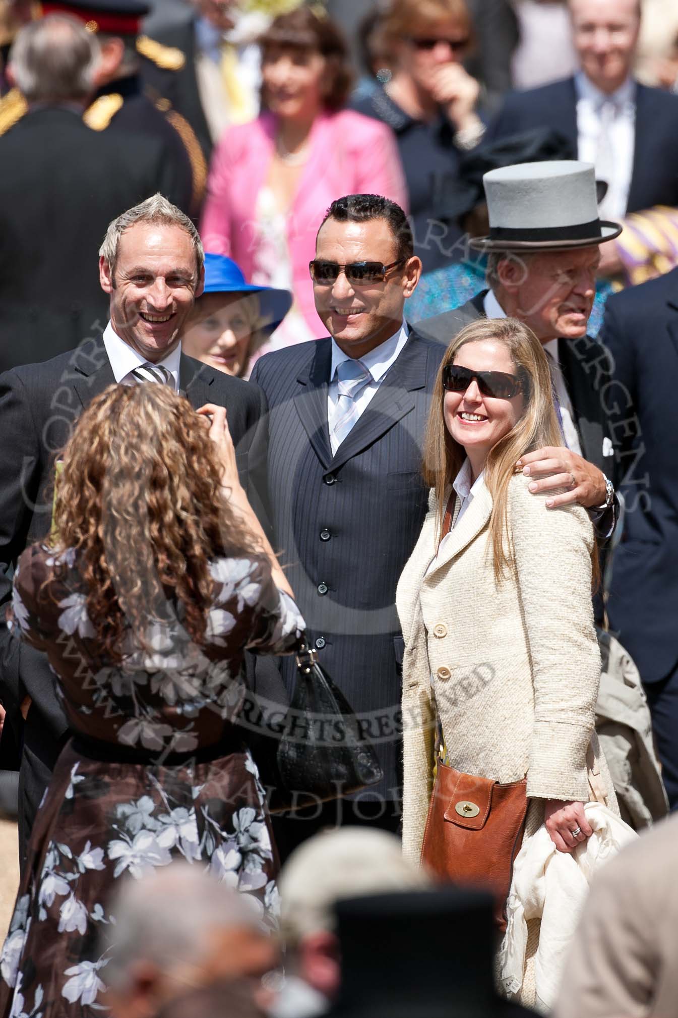 Trooping the Colour 2009: After the event - posing for the family album!.
Horse Guards Parade, Westminster,
London SW1,

United Kingdom,
on 13 June 2009 at 12:21, image #272