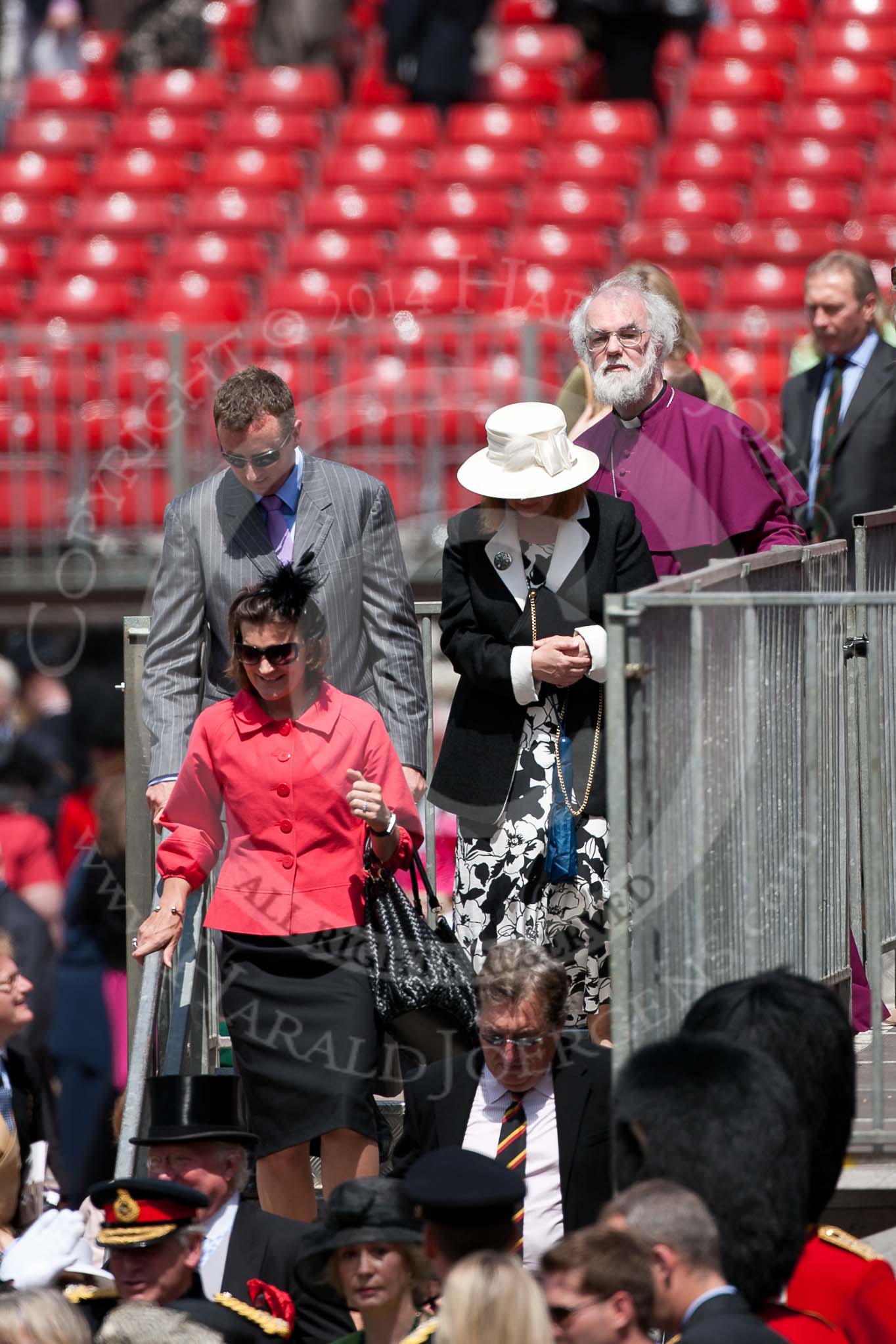 Trooping the Colour 2009: Rowan Williams, the Archbishop of Canterbury, leaving the grand stand after the parade..
Horse Guards Parade, Westminster,
London SW1,

United Kingdom,
on 13 June 2009 at 12:21, image #273