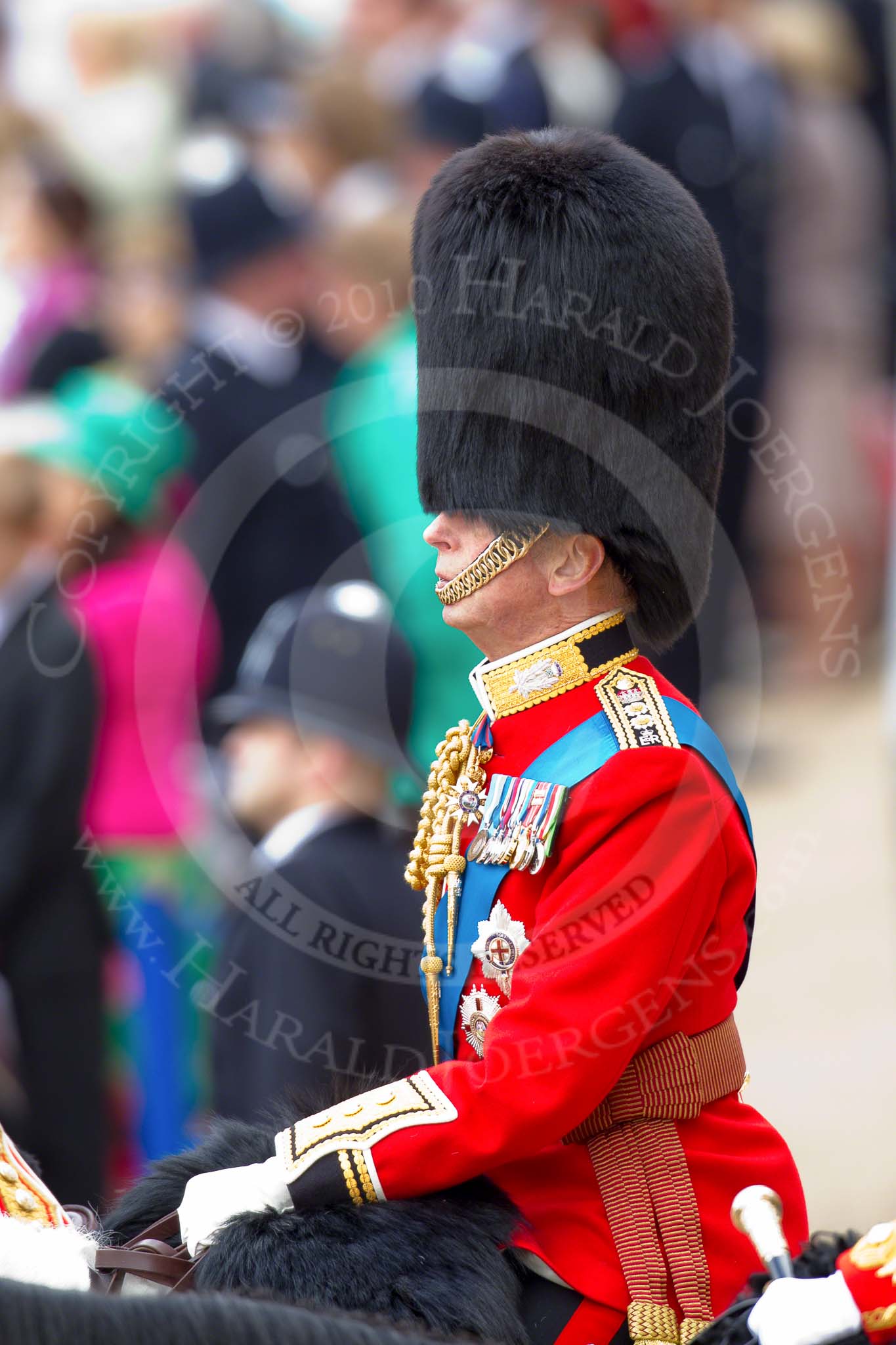 Trooping the Colour 2010: Prince Edward, Duke of Kent and Colonel of the Scots Guards attending the parade as one of the Royal Colonels..
Horse Guards Parade, Westminster,
London SW1,
Greater London,
United Kingdom,
on 12 June 2010 at 11:01, image #72