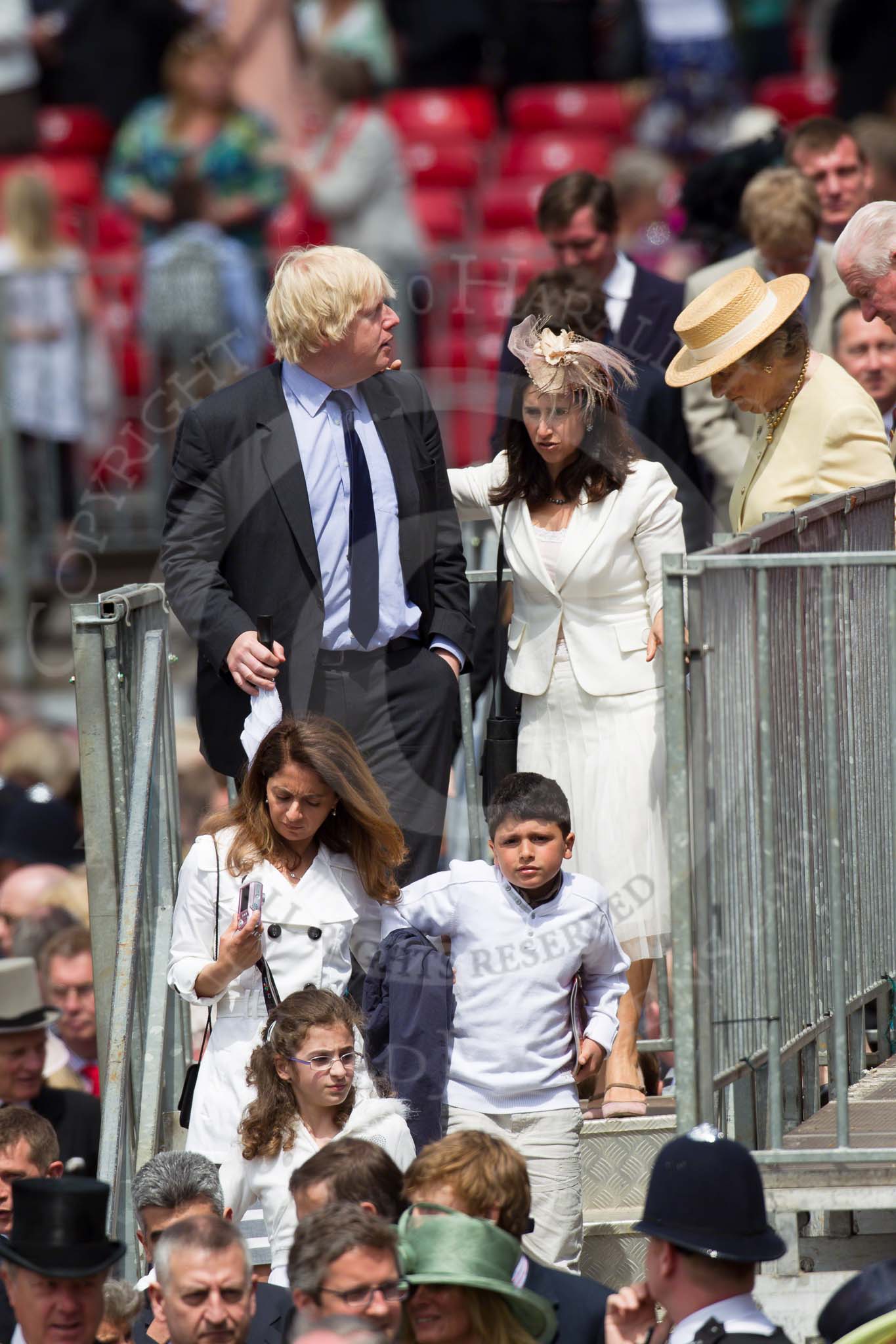 Trooping the Colour 2010: Boris Johnson, British Conservative politician and Mayor of London, amongst the spectators leaving the event..
Horse Guards Parade, Westminster,
London SW1,
Greater London,
United Kingdom,
on 12 June 2010 at 12:18, image #198