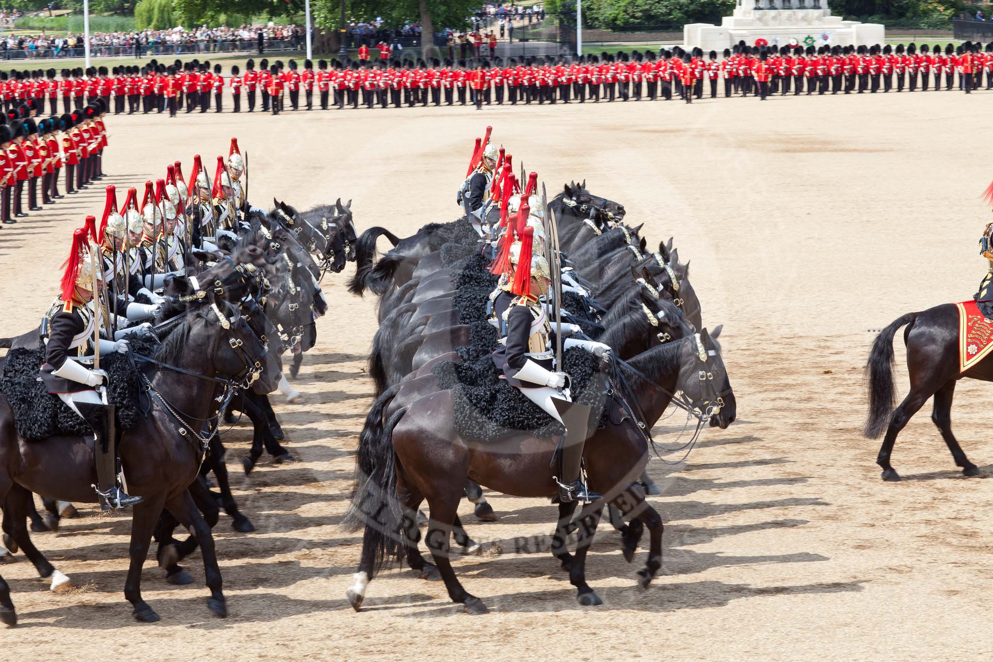 The Colonel's Review 2011: Household Cavalry, here The Blues and Royals, during the Ride Past..
Horse Guards Parade, Westminster,
London SW1,

United Kingdom,
on 04 June 2011 at 11:54, image #242