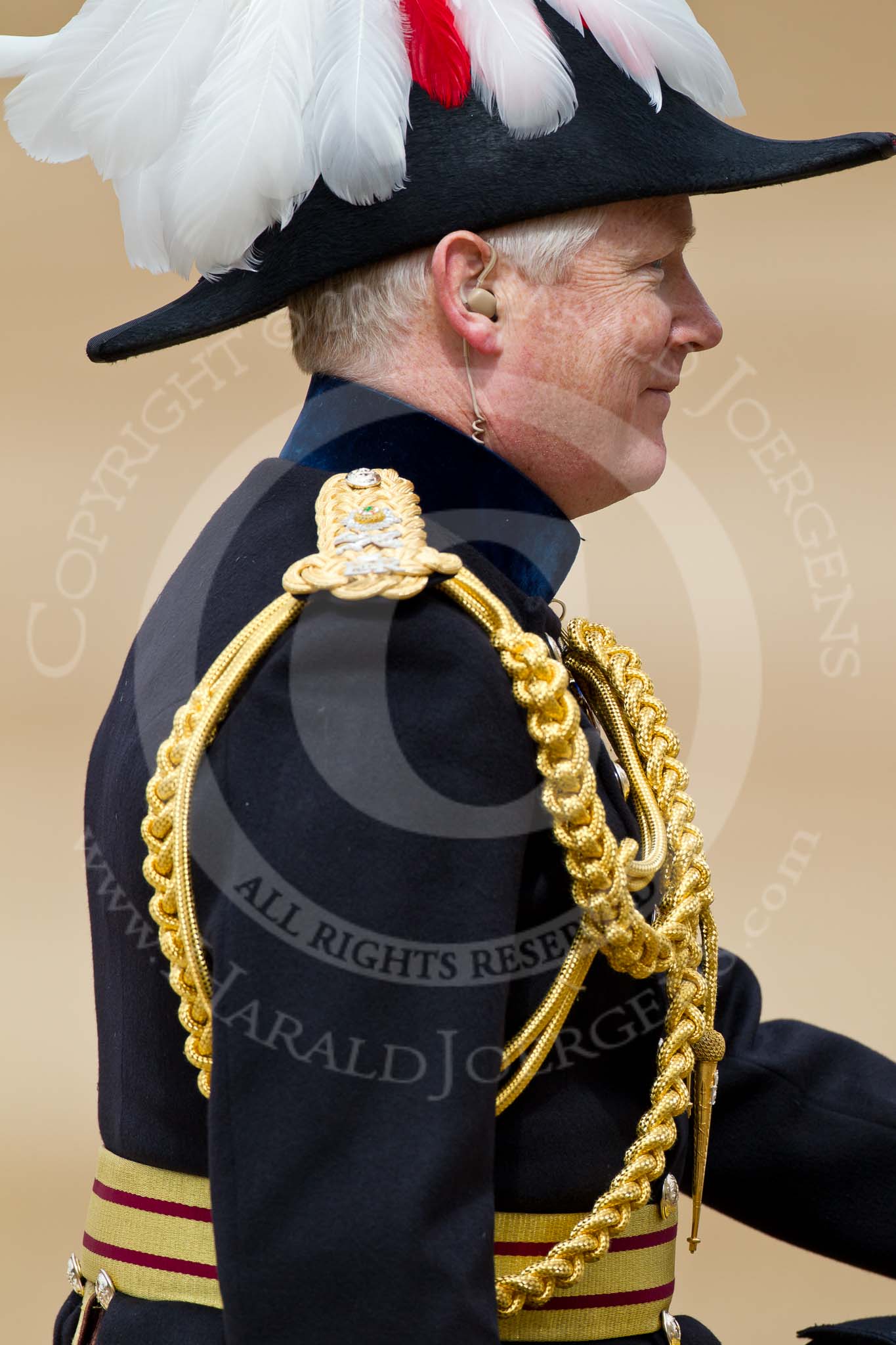 The Major General's Review 2011: Close-up of the Major General that does the Major General's Review - Major General Commanding the Household Division and General Officer Commanding London District, Major General W G Cubitt, during the Inspection of the Line..
Horse Guards Parade, Westminster,
London SW1,
Greater London,
United Kingdom,
on 28 May 2011 at 11:07, image #129