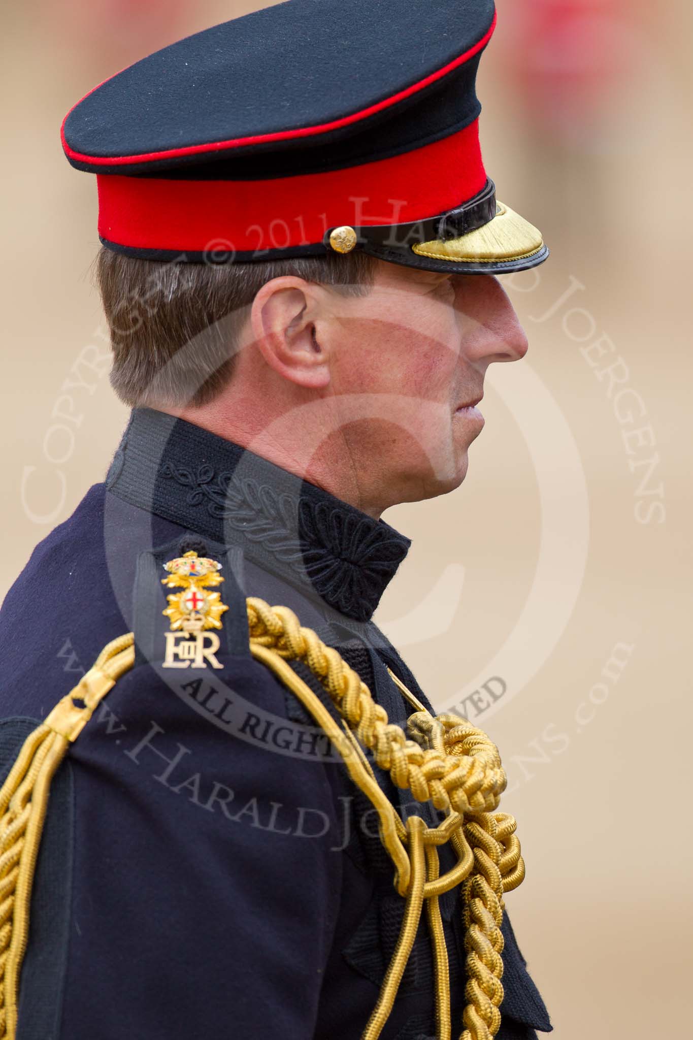 The Major General's Review 2011: Close-up of the Silver-Stick-in-Waiting, Colonel Stuart Cowen, The Blues and Royals..
Horse Guards Parade, Westminster,
London SW1,
Greater London,
United Kingdom,
on 28 May 2011 at 11:07, image #131