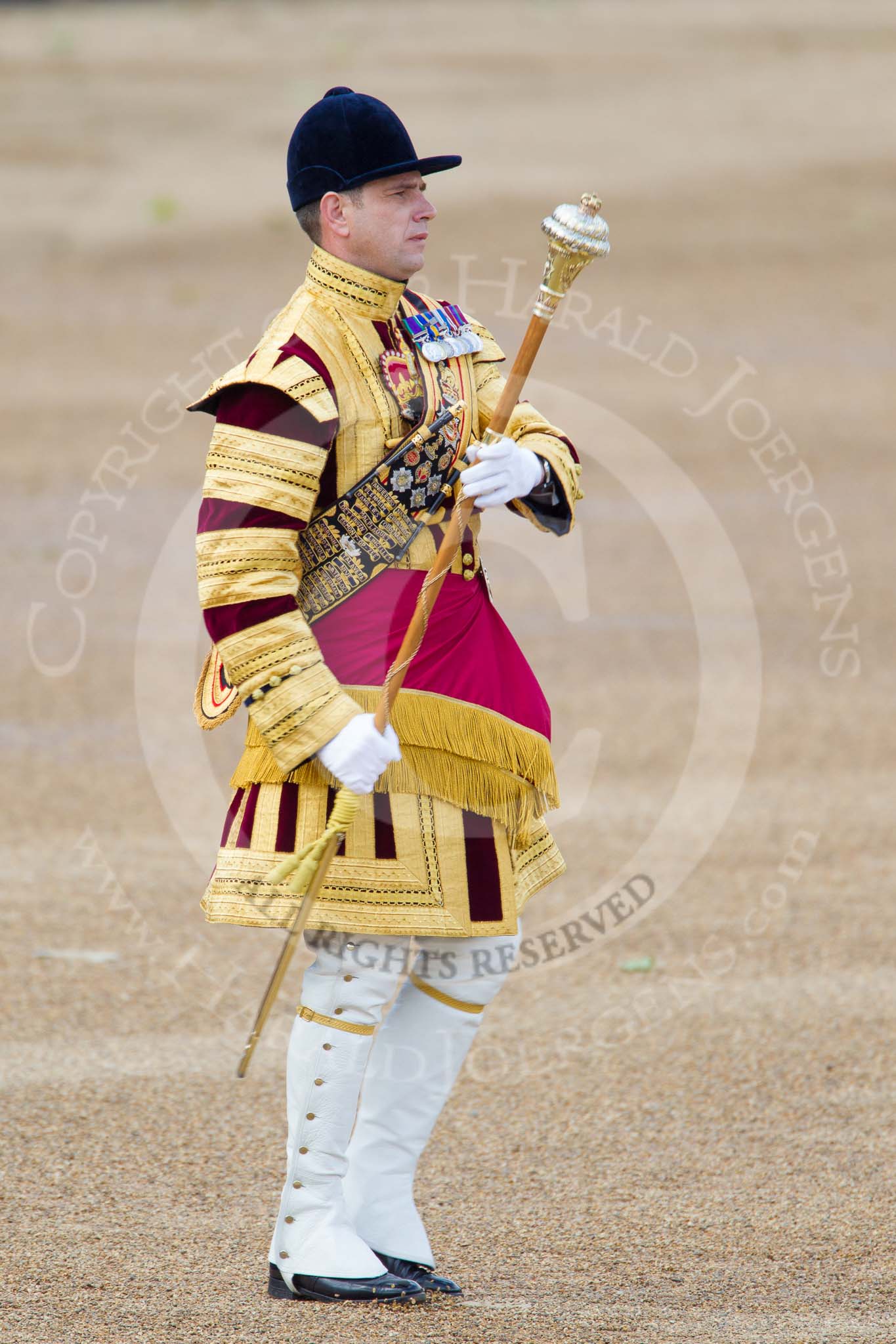 Trooping the Colour 2012: Senior Drum Major M Betts, Grenadier Guards..
Horse Guards Parade, Westminster,
London SW1,

United Kingdom,
on 16 June 2012 at 10:15, image #28
