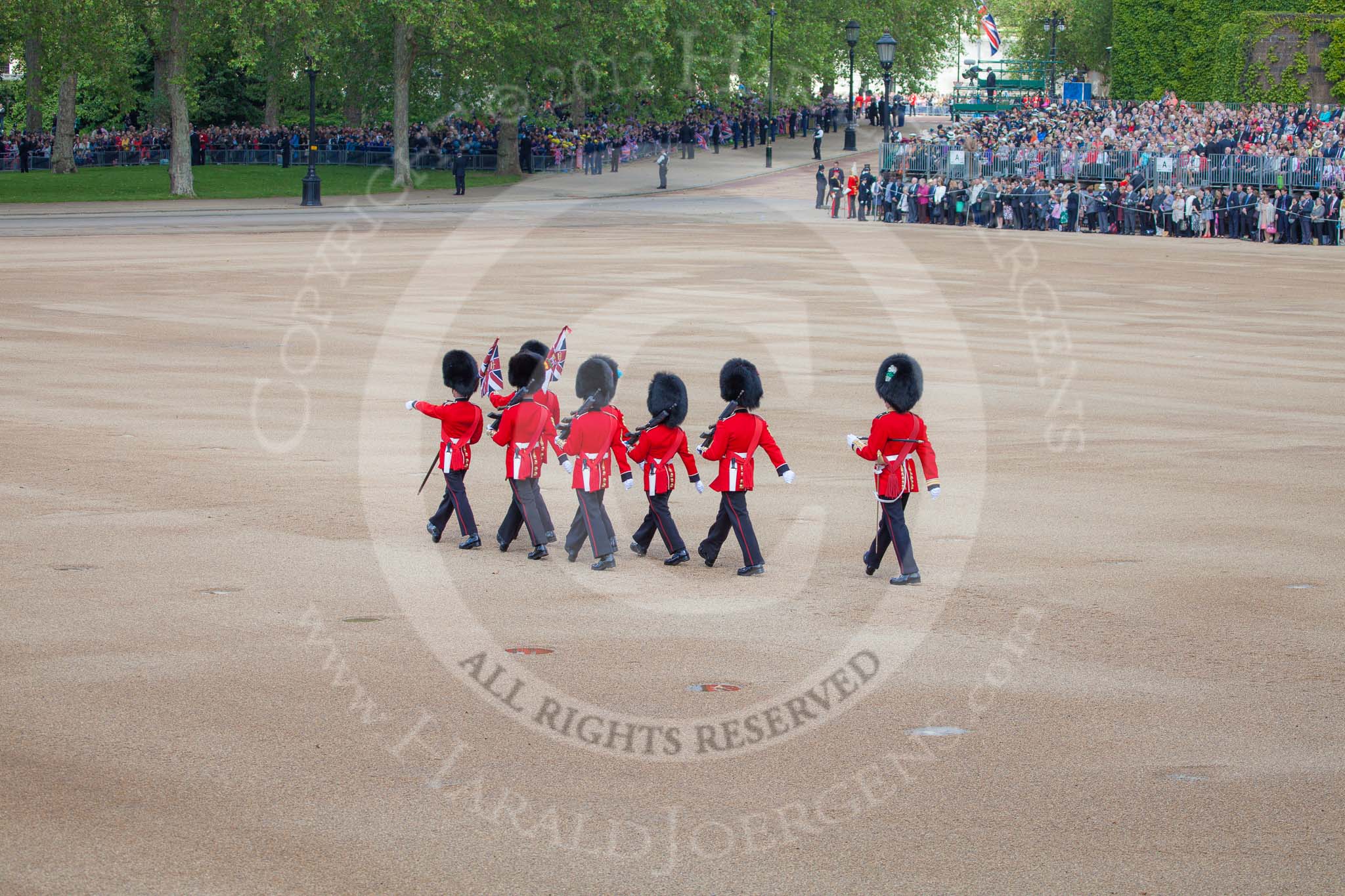 Trooping the Colour 2012: Whilst the bands arrive, the Keepers of the Ground are on the way to mark significant positions on Horse Guards Parade..
Horse Guards Parade, Westminster,
London SW1,

United Kingdom,
on 16 June 2012 at 10:17, image #33