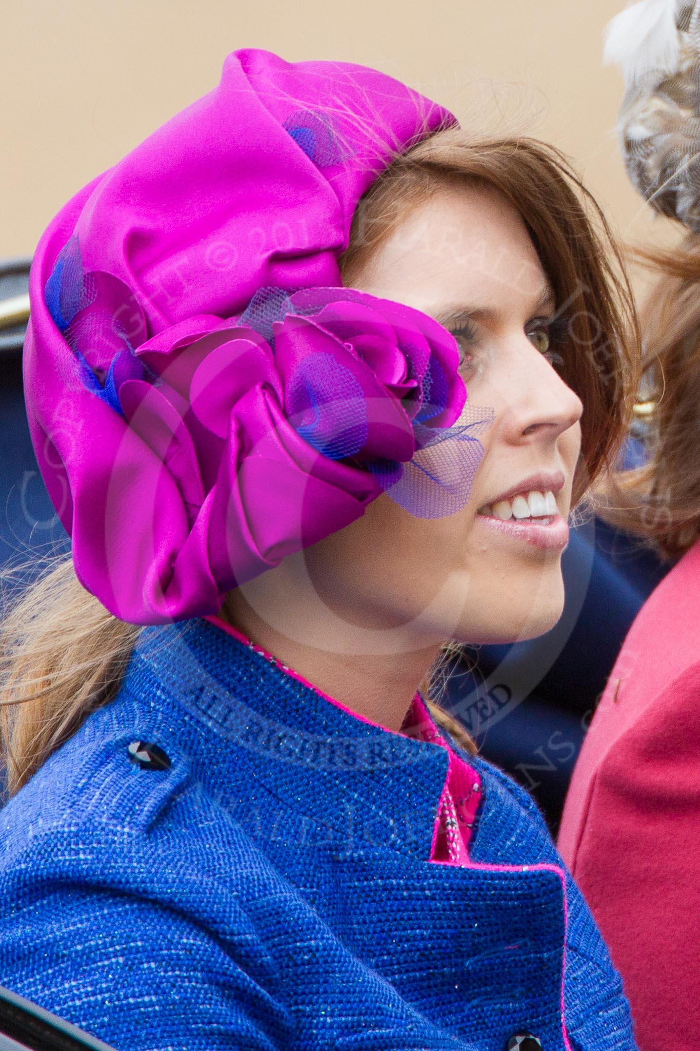 Trooping the Colour 2012: Princesses Beatrice of York in the second carriage..
Horse Guards Parade, Westminster,
London SW1,

United Kingdom,
on 16 June 2012 at 10:51, image #131